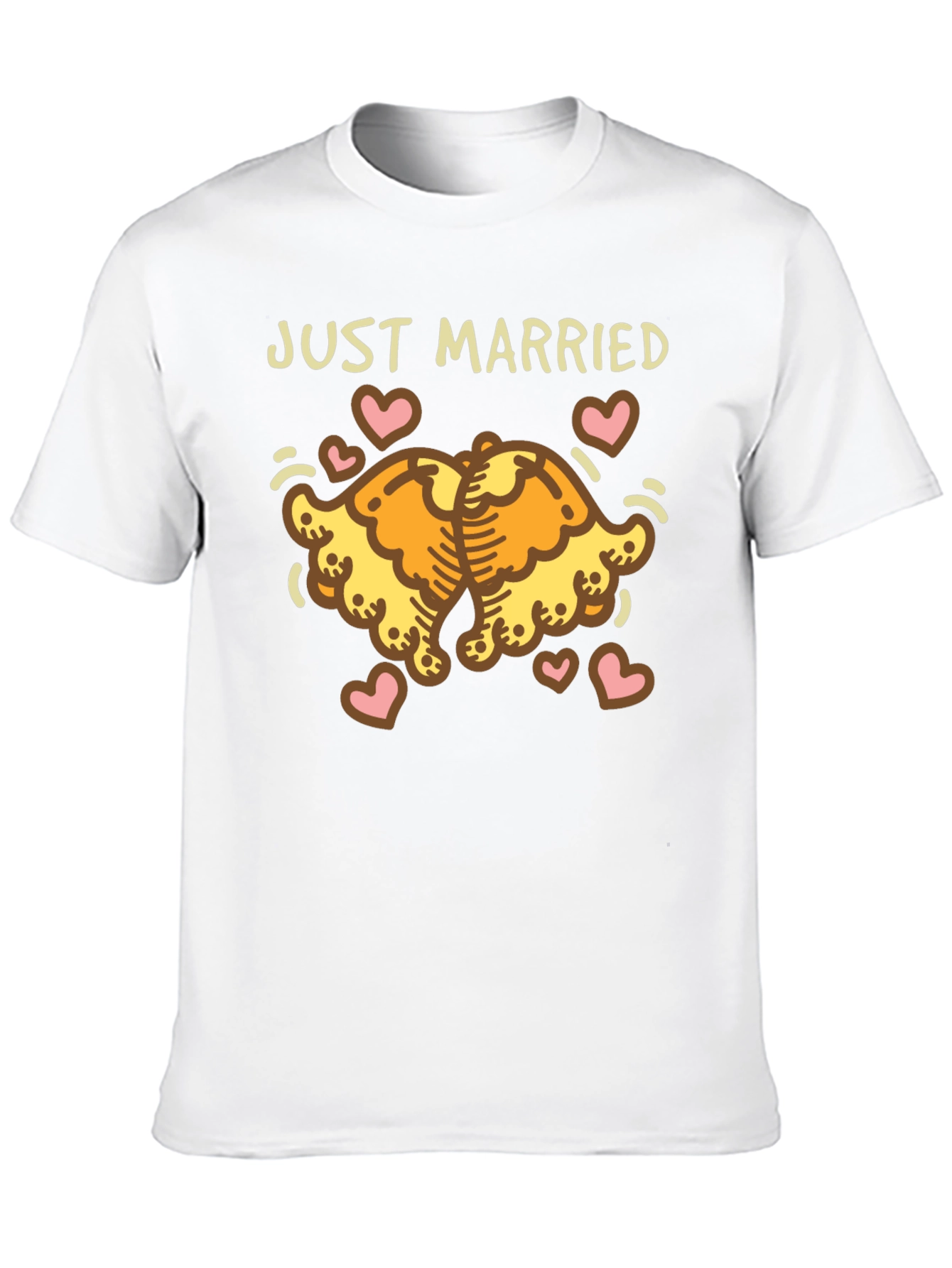 Just Married Cartoon Bear Couple T-Shirt