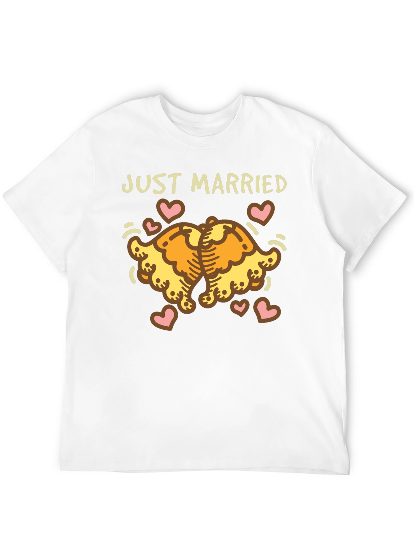 Just Married Cartoon Bear Couple T-Shirt