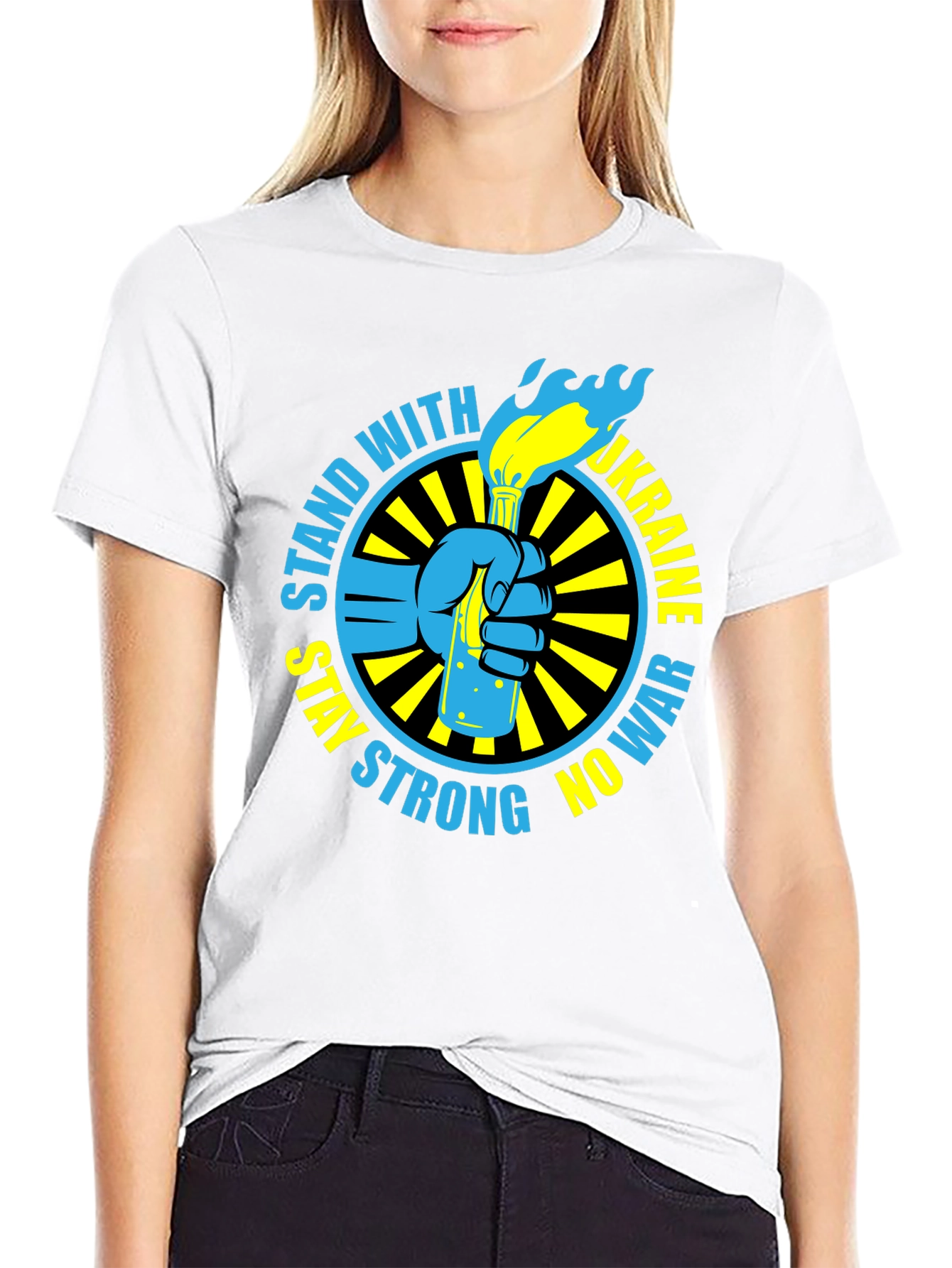 Stand with Ukraine T-Shirt - Stay Strong No War