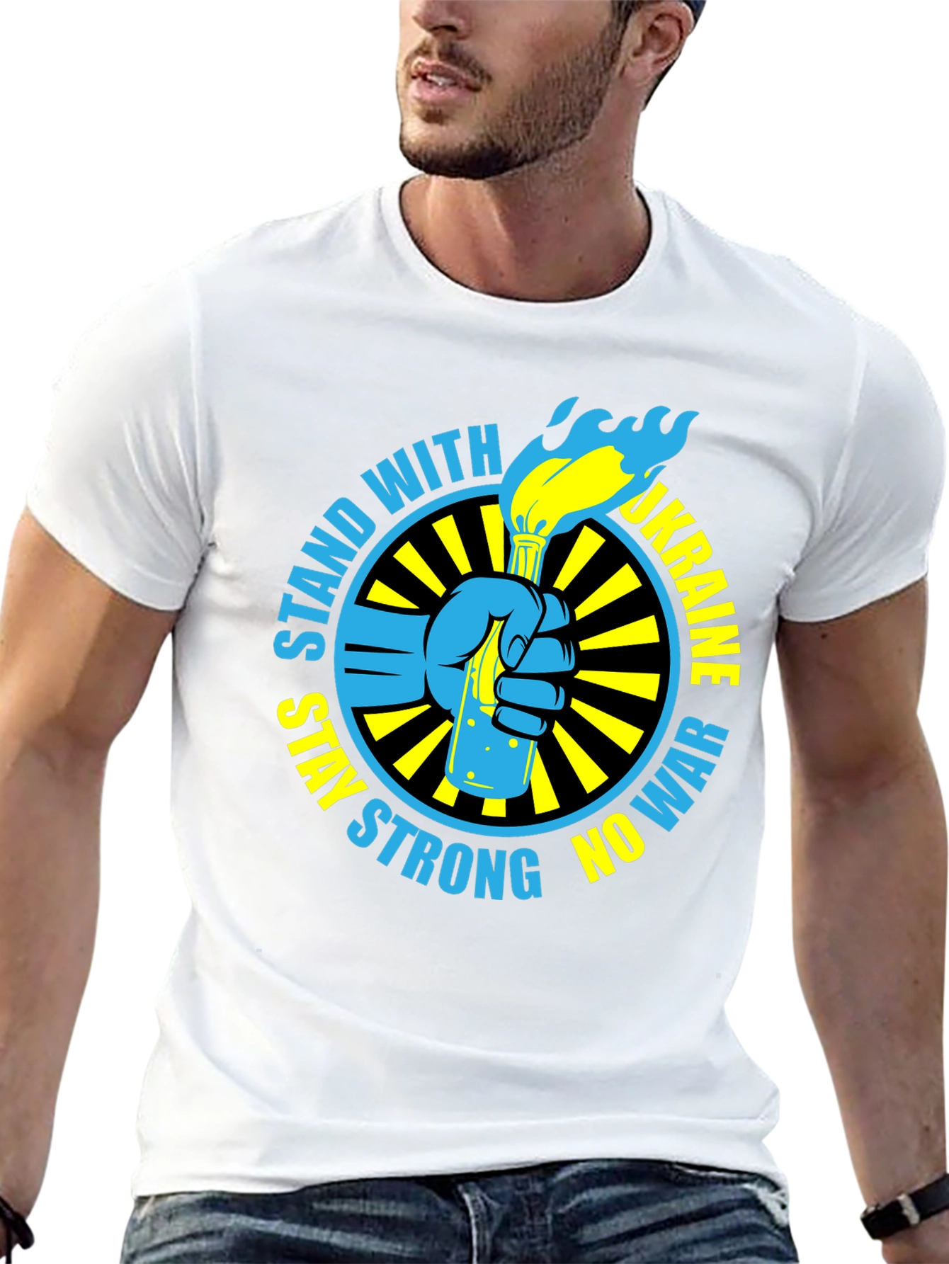 Stand with Ukraine T-Shirt - Stay Strong No War