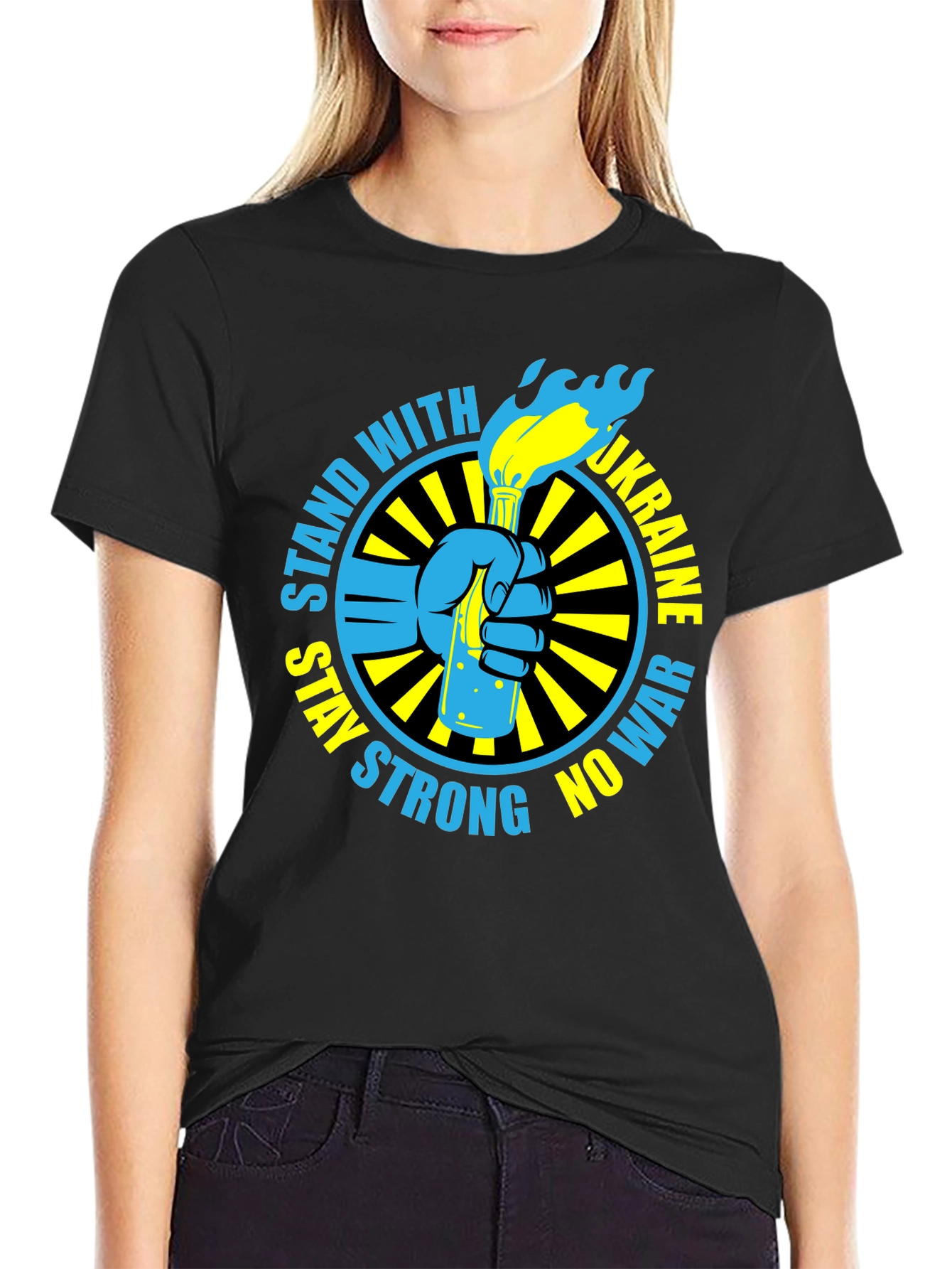 Stand with Ukraine T-Shirt - Stay Strong No War