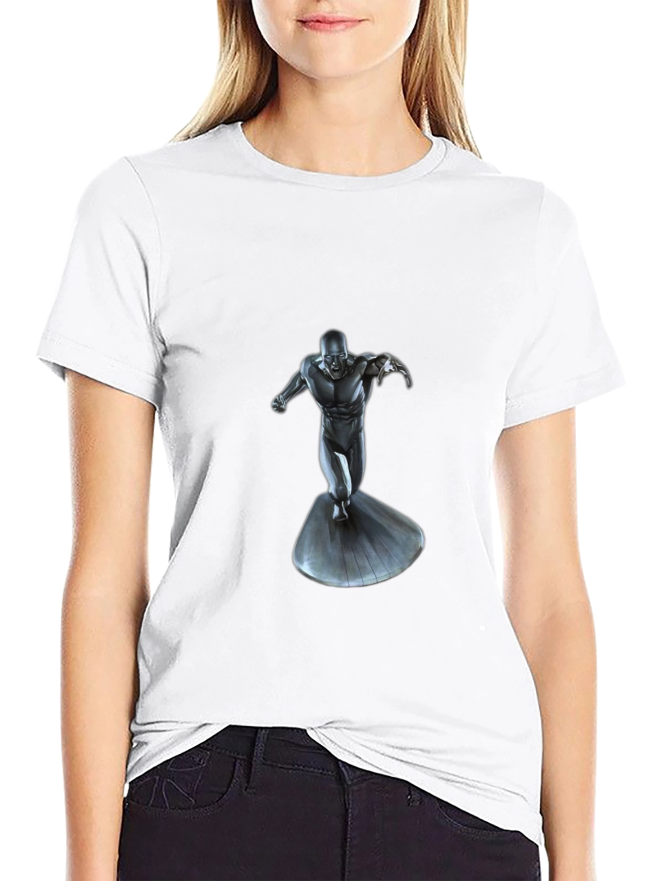 Silver Surfer Graphic Black T-Shirt