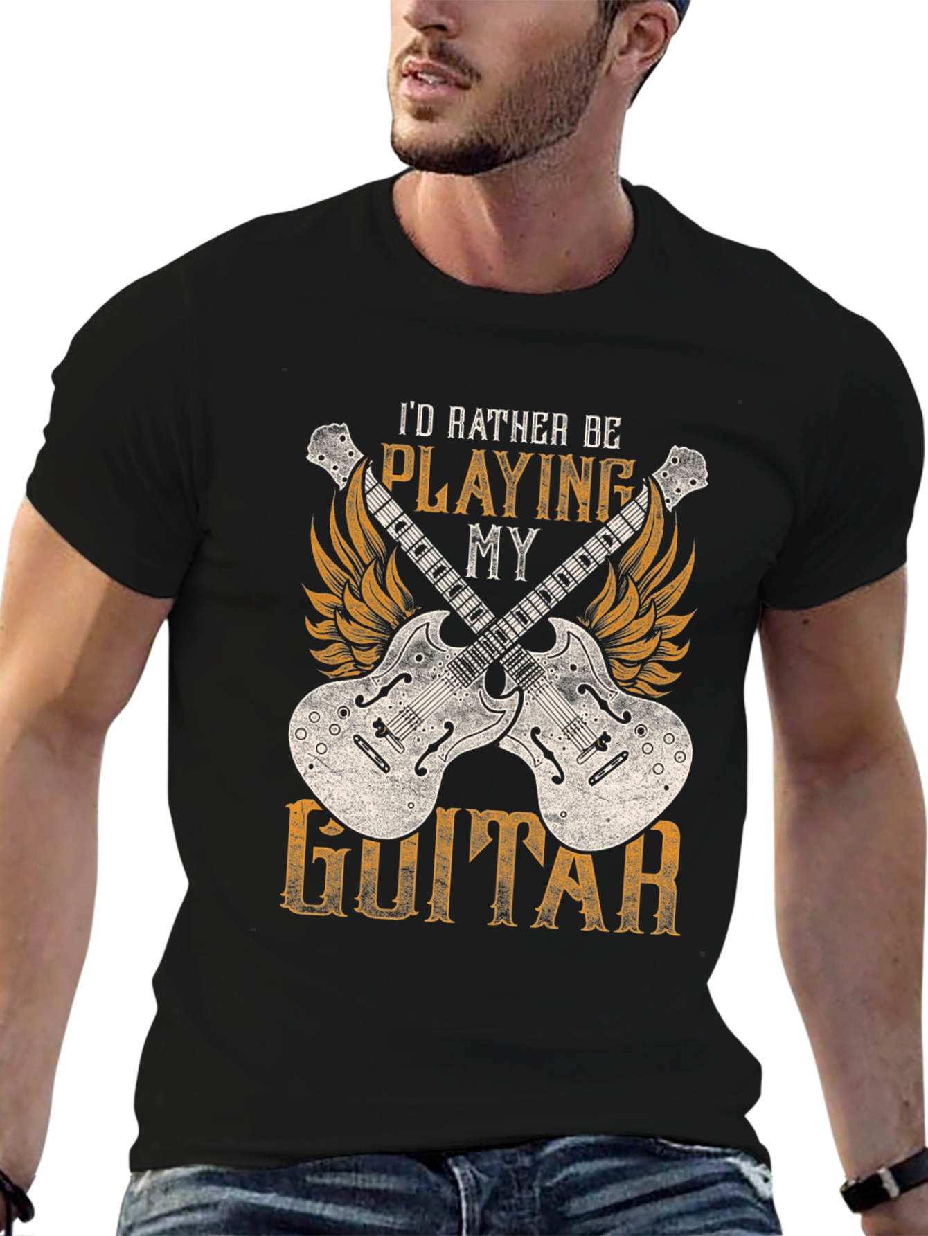 Id Rather Be Playing My Guitar T-Shirt