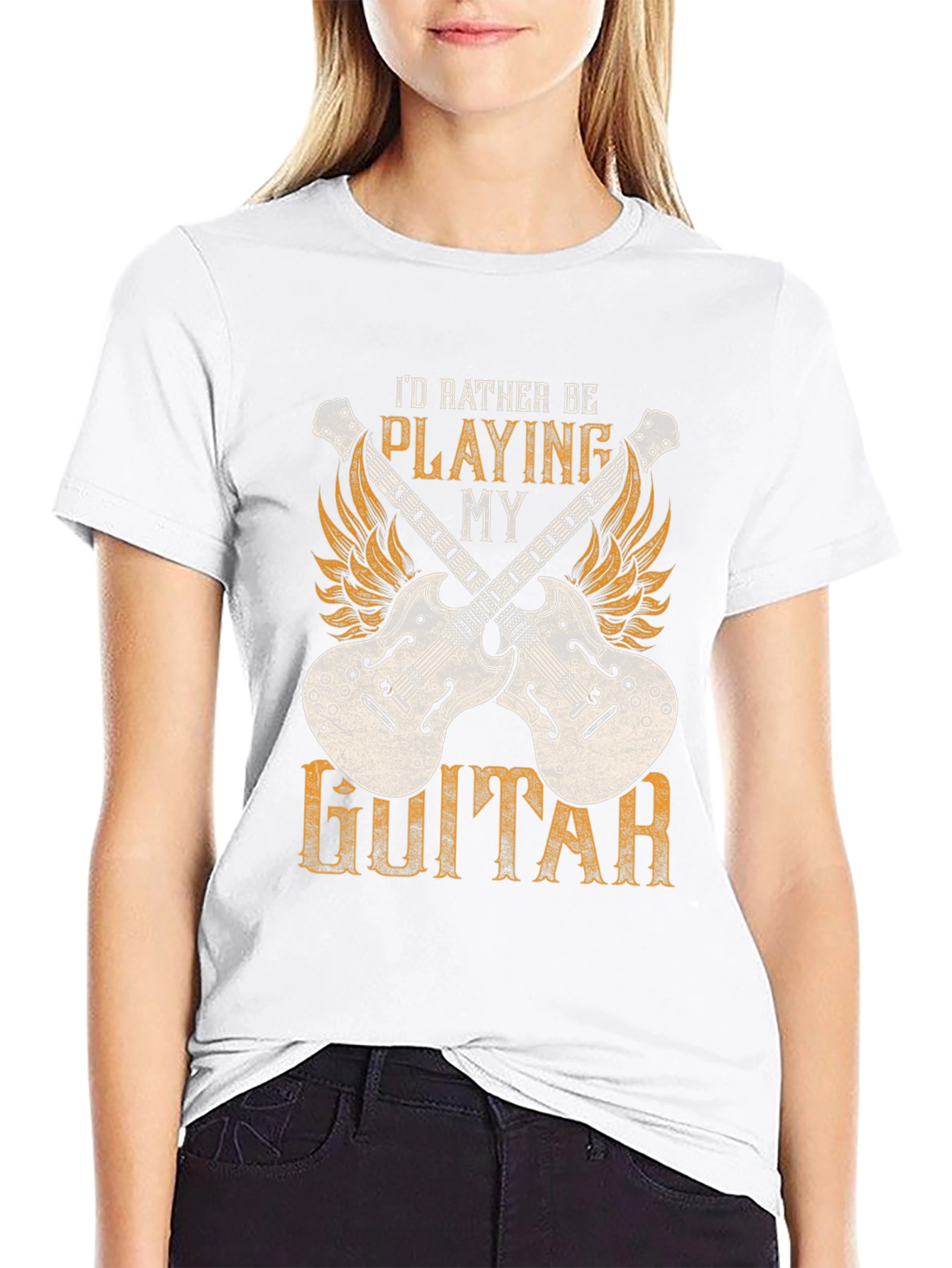 Id Rather Be Playing My Guitar T-Shirt