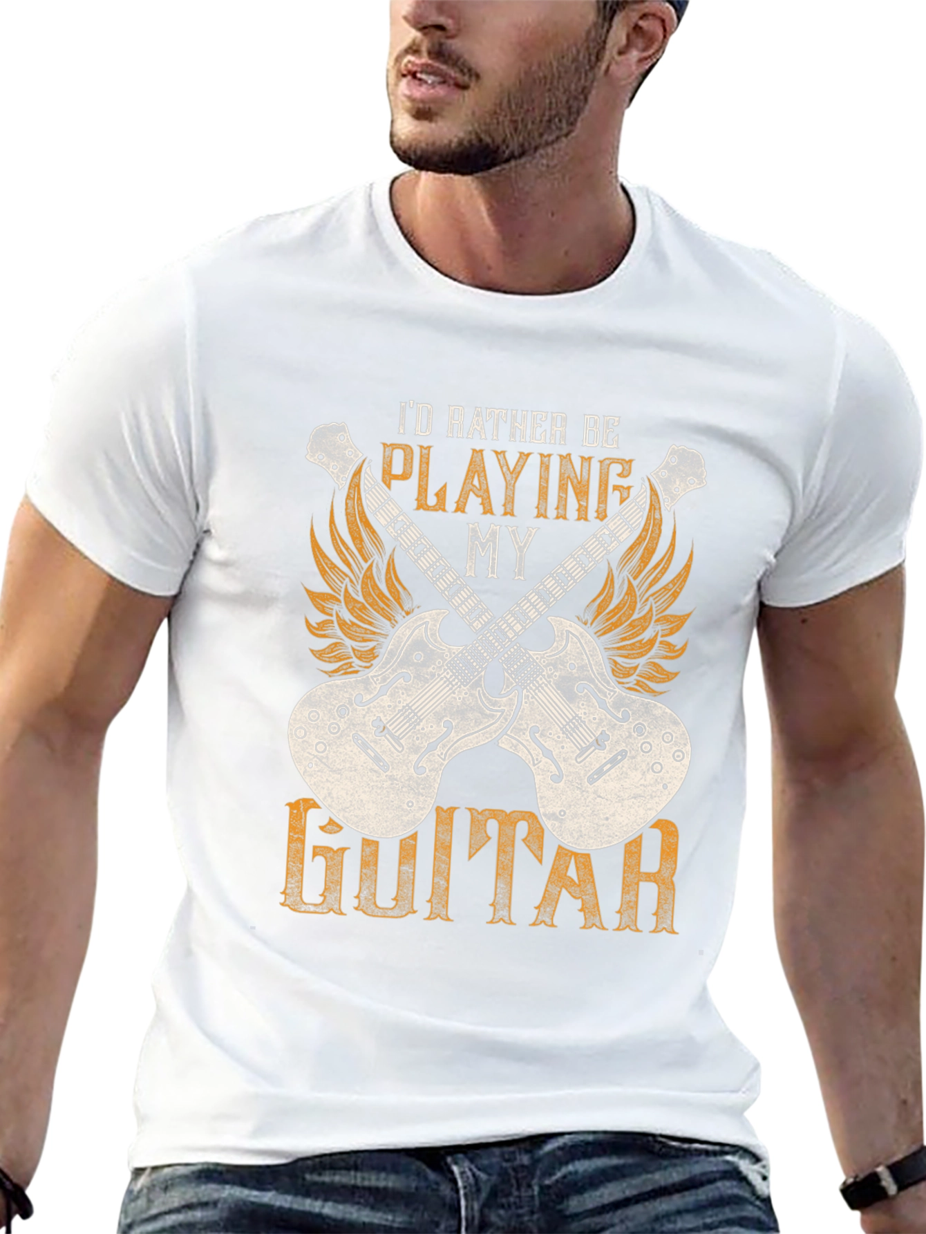 Id Rather Be Playing My Guitar T-Shirt