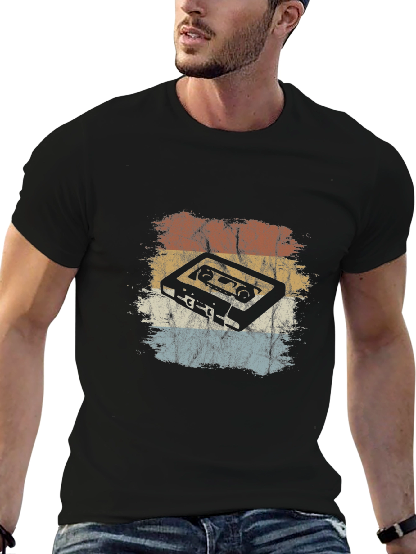 Retro Cassette Tape Graphic T-Shirt