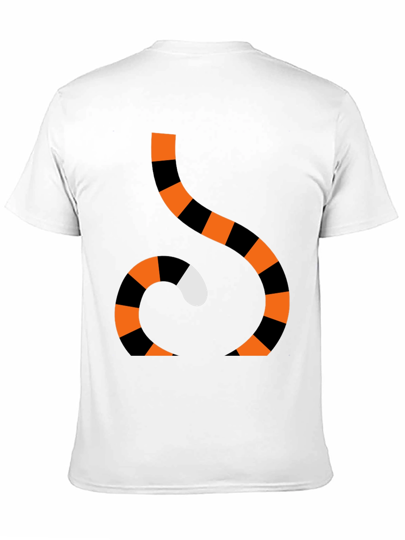 Striped Snake Tail Graphic Tee - Halloween Costume Shirt