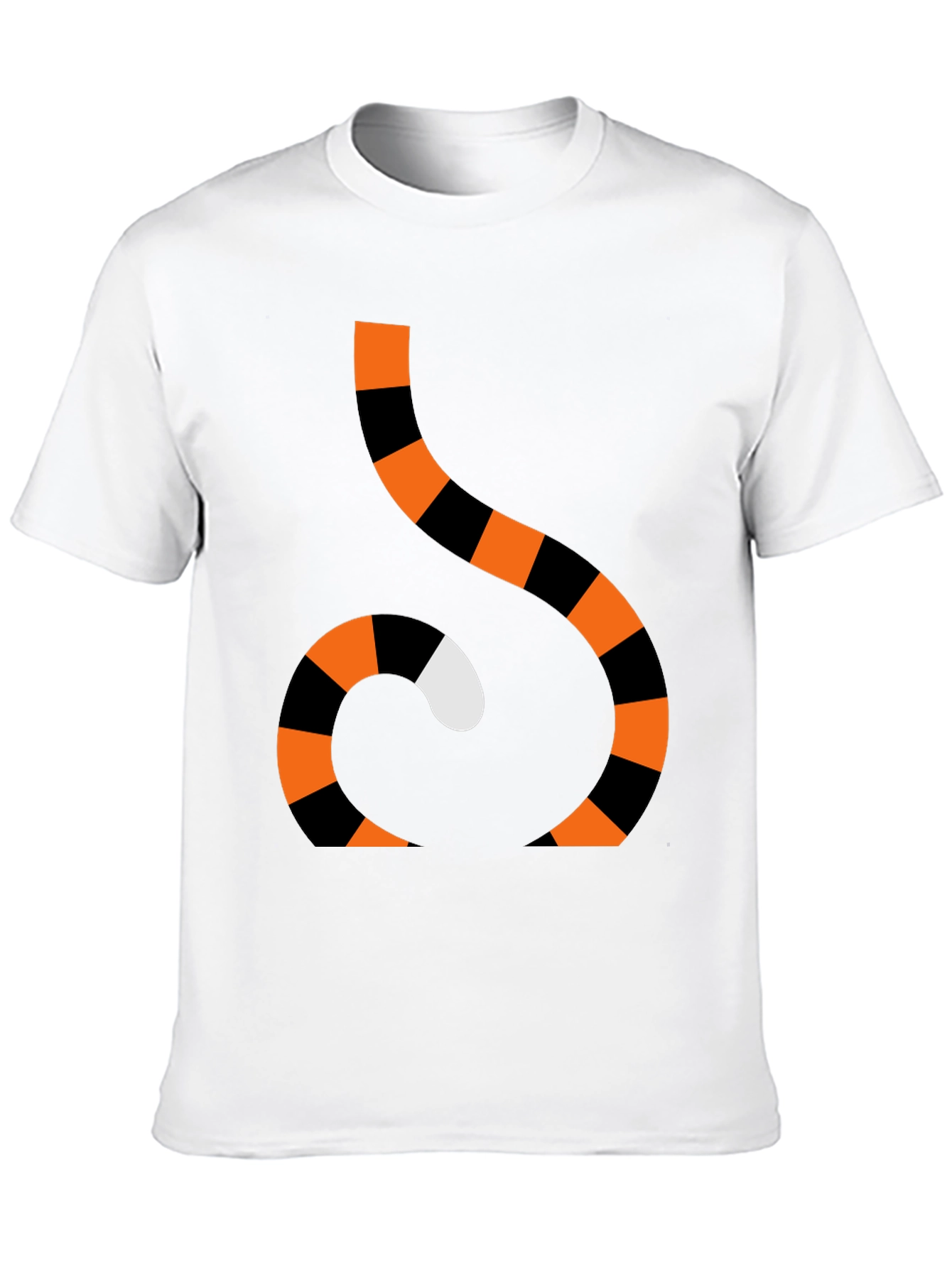 Striped Snake Tail Graphic Tee - Halloween Costume Shirt