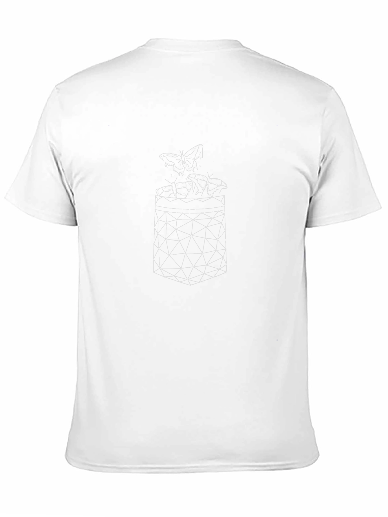 Geometric Butterfly Pocket T-Shirt - Stylish Menswear
