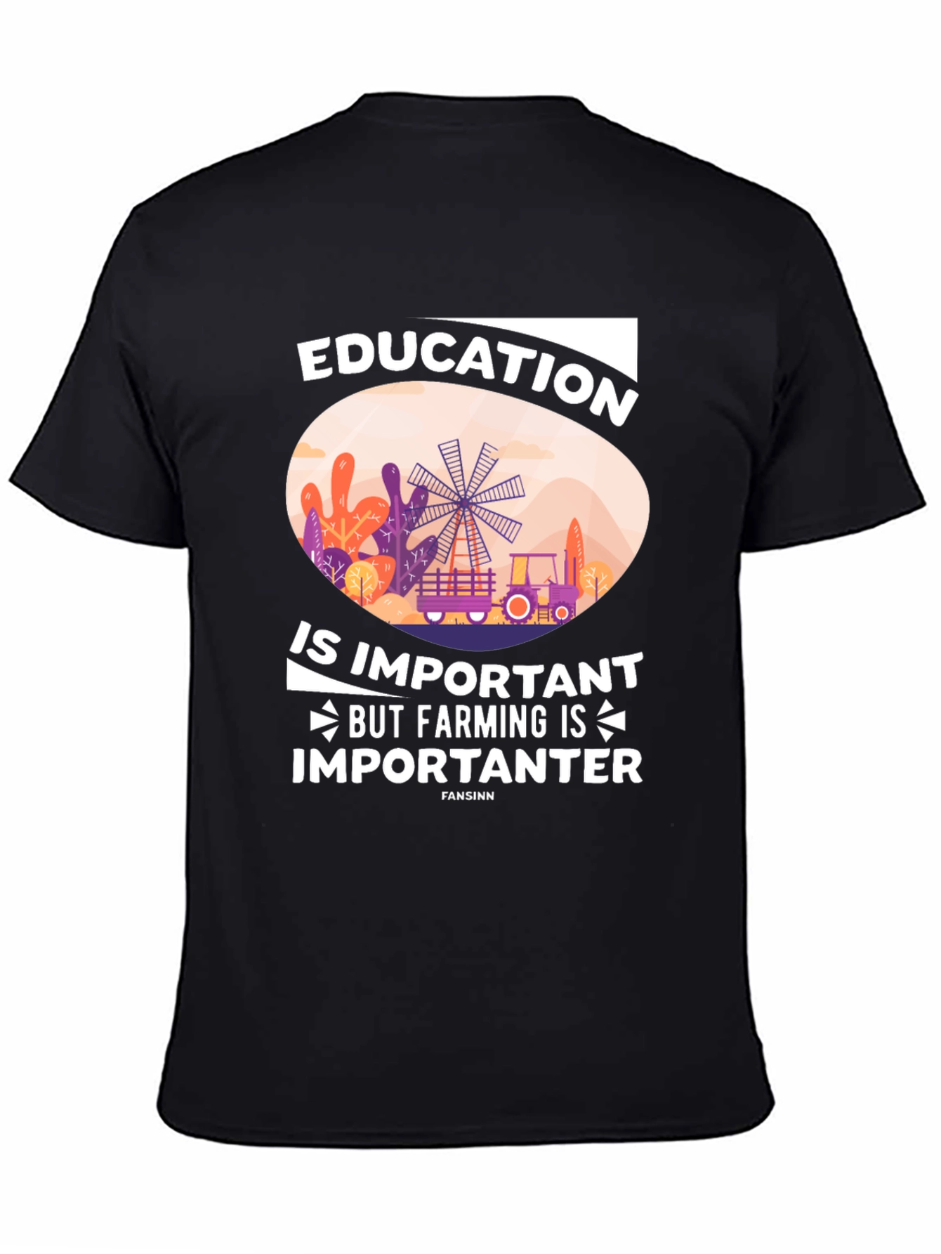 Education vs. Farming Graphic Tee