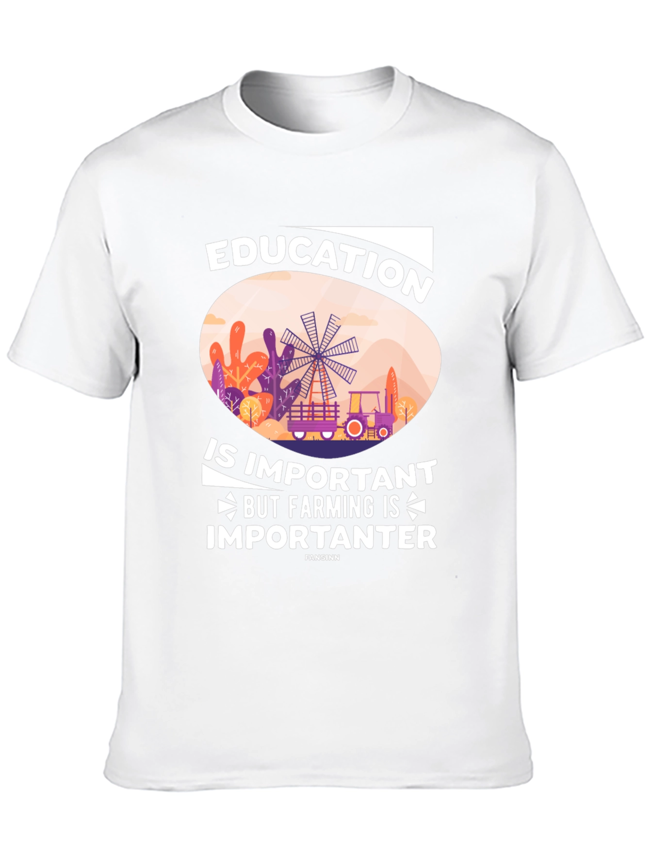 Education vs. Farming Graphic Tee
