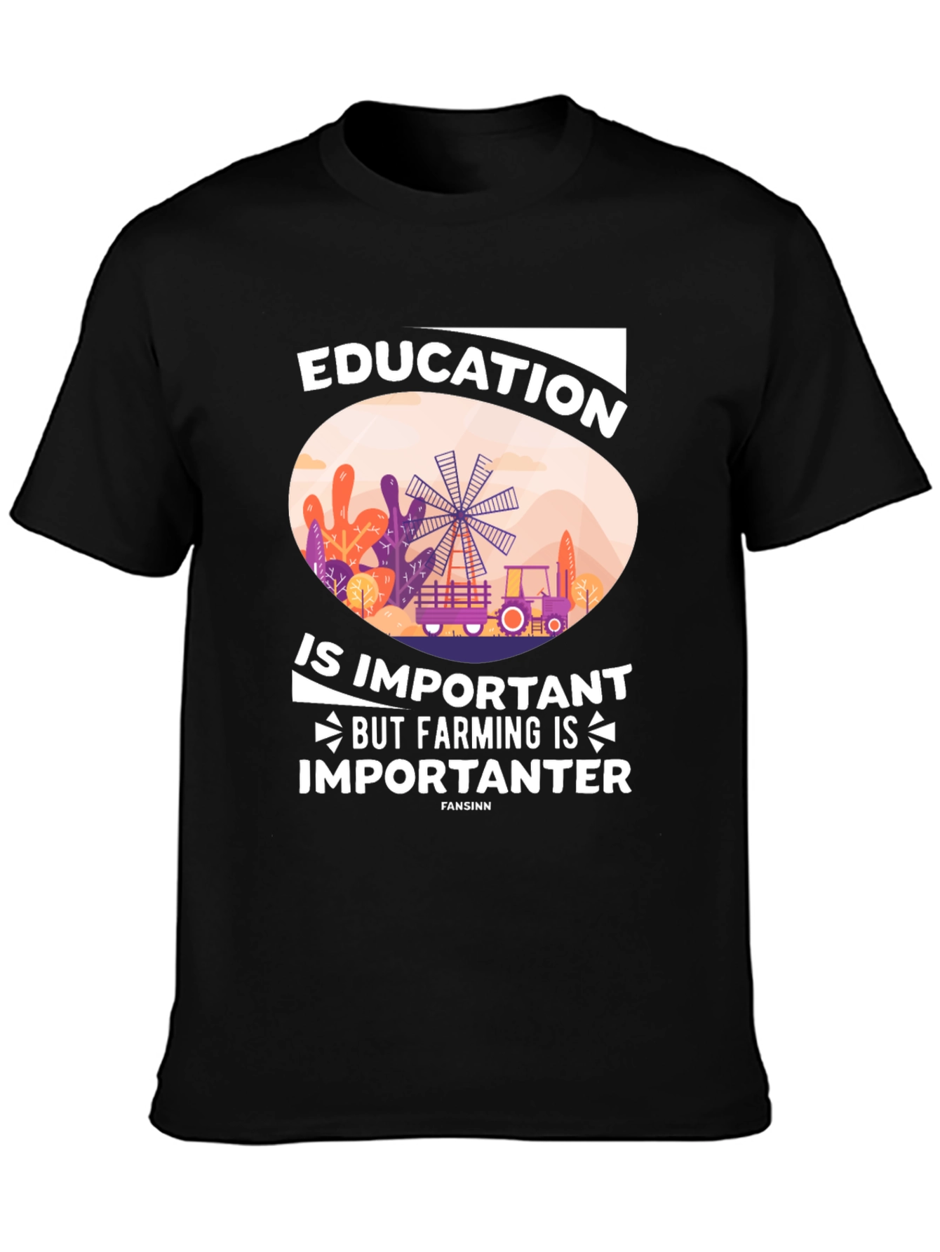 Education vs. Farming Graphic Tee