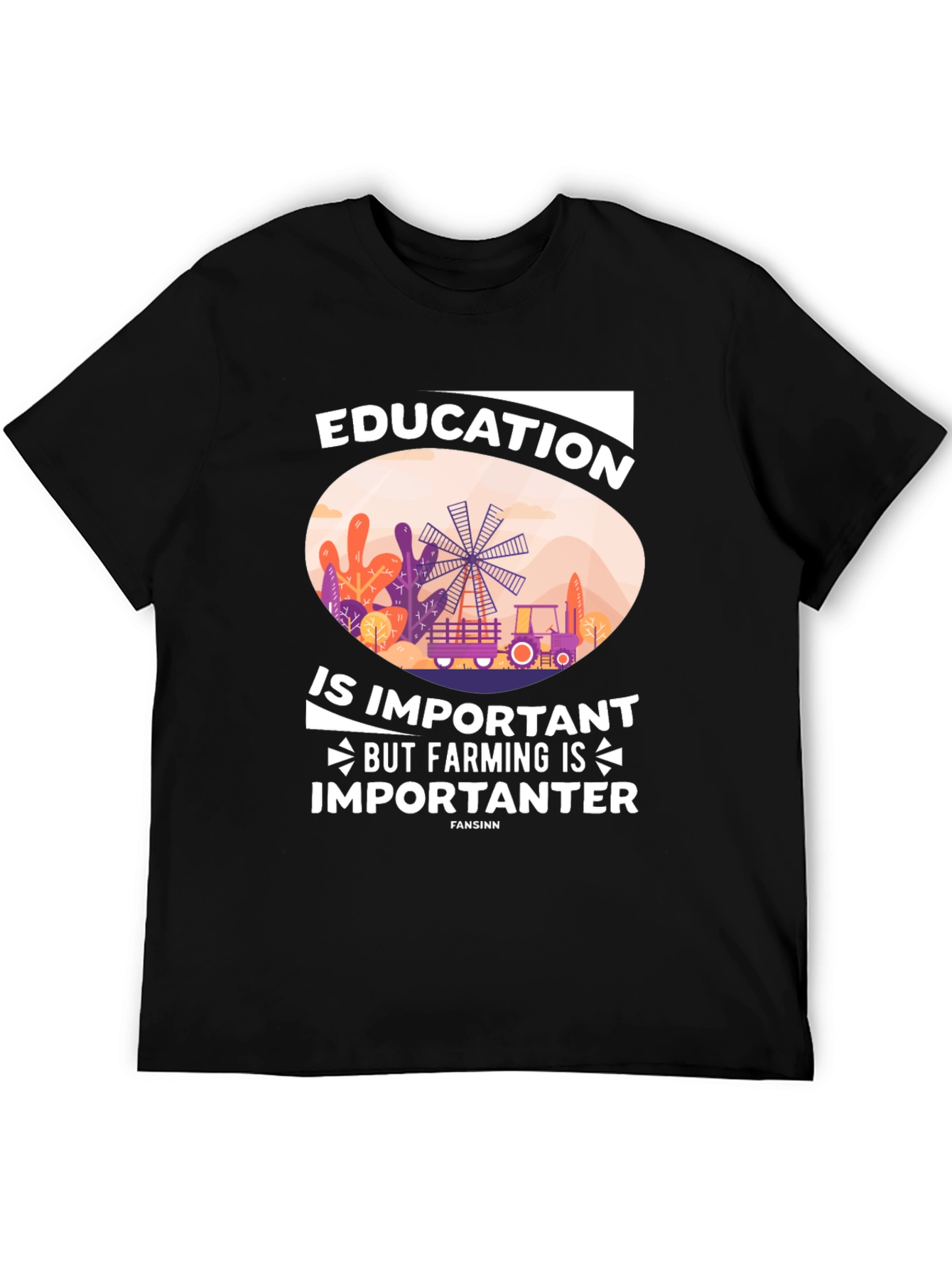 Education vs. Farming Graphic Tee