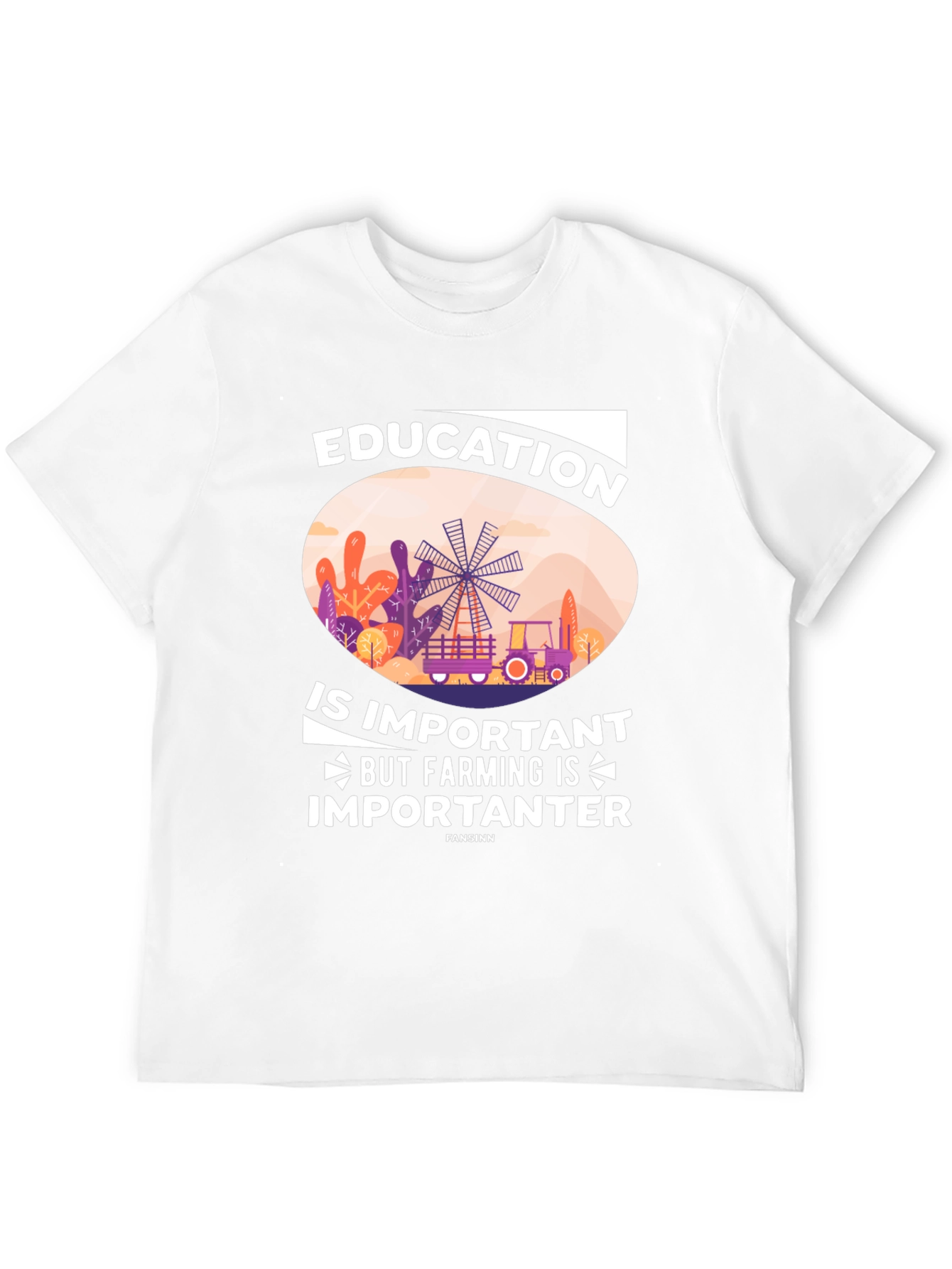 Education vs. Farming Graphic Tee