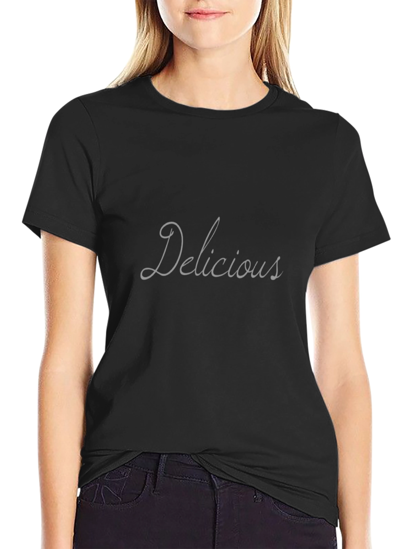 Delicious Black T-Shirt Casual Wear