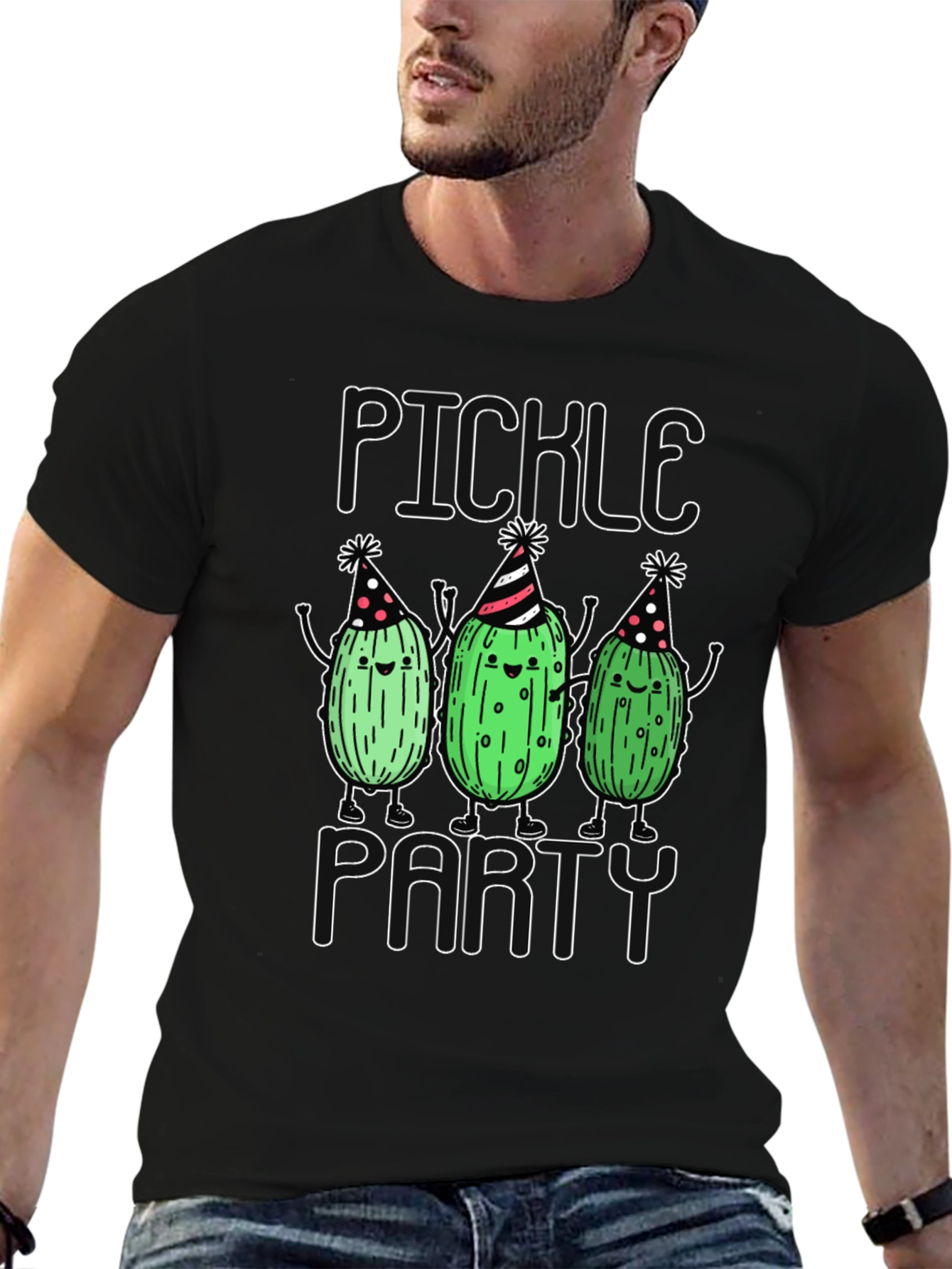 Pickle Party T-Shirt - Funny Cartoon Design
