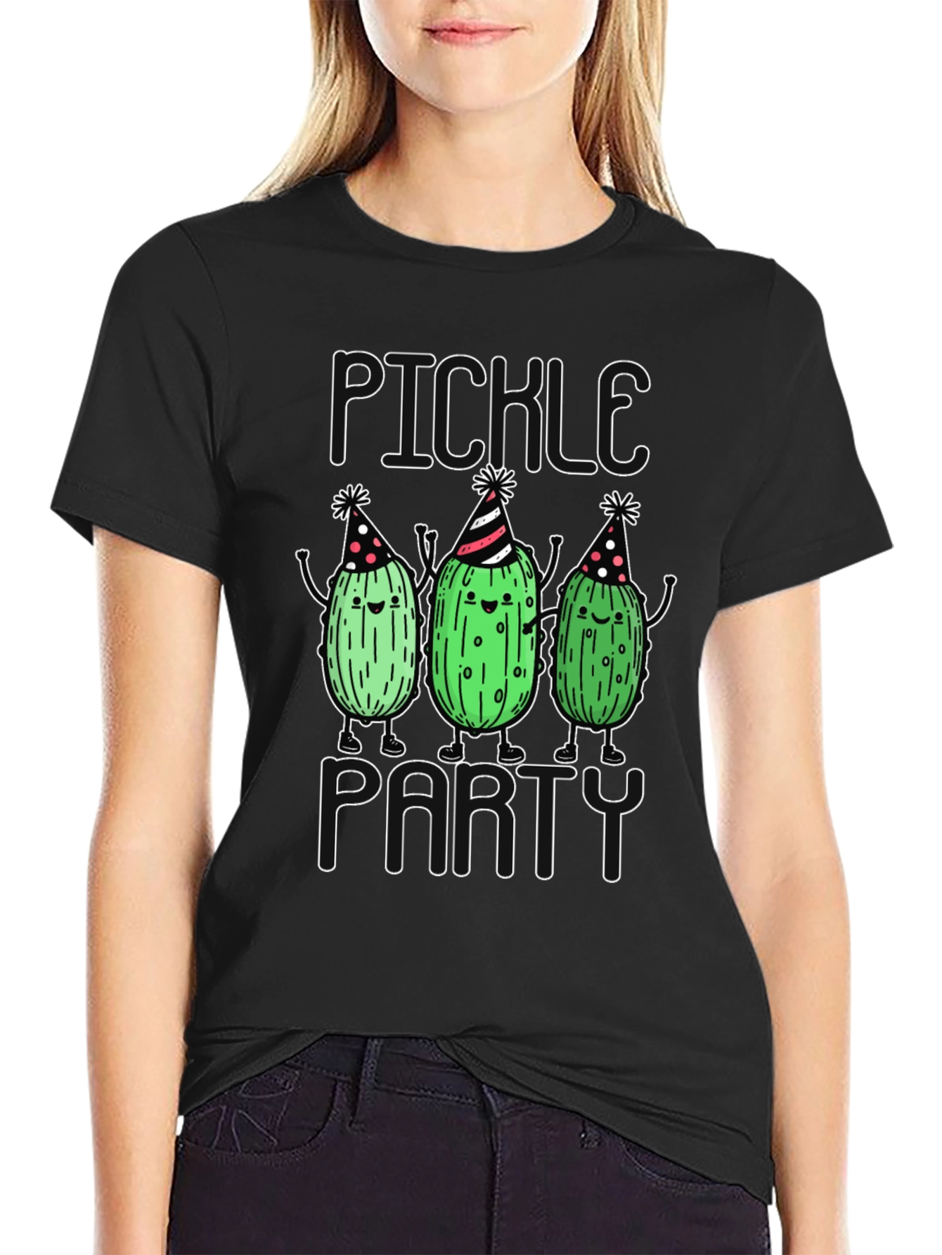 Pickle Party T-Shirt - Funny Cartoon Design