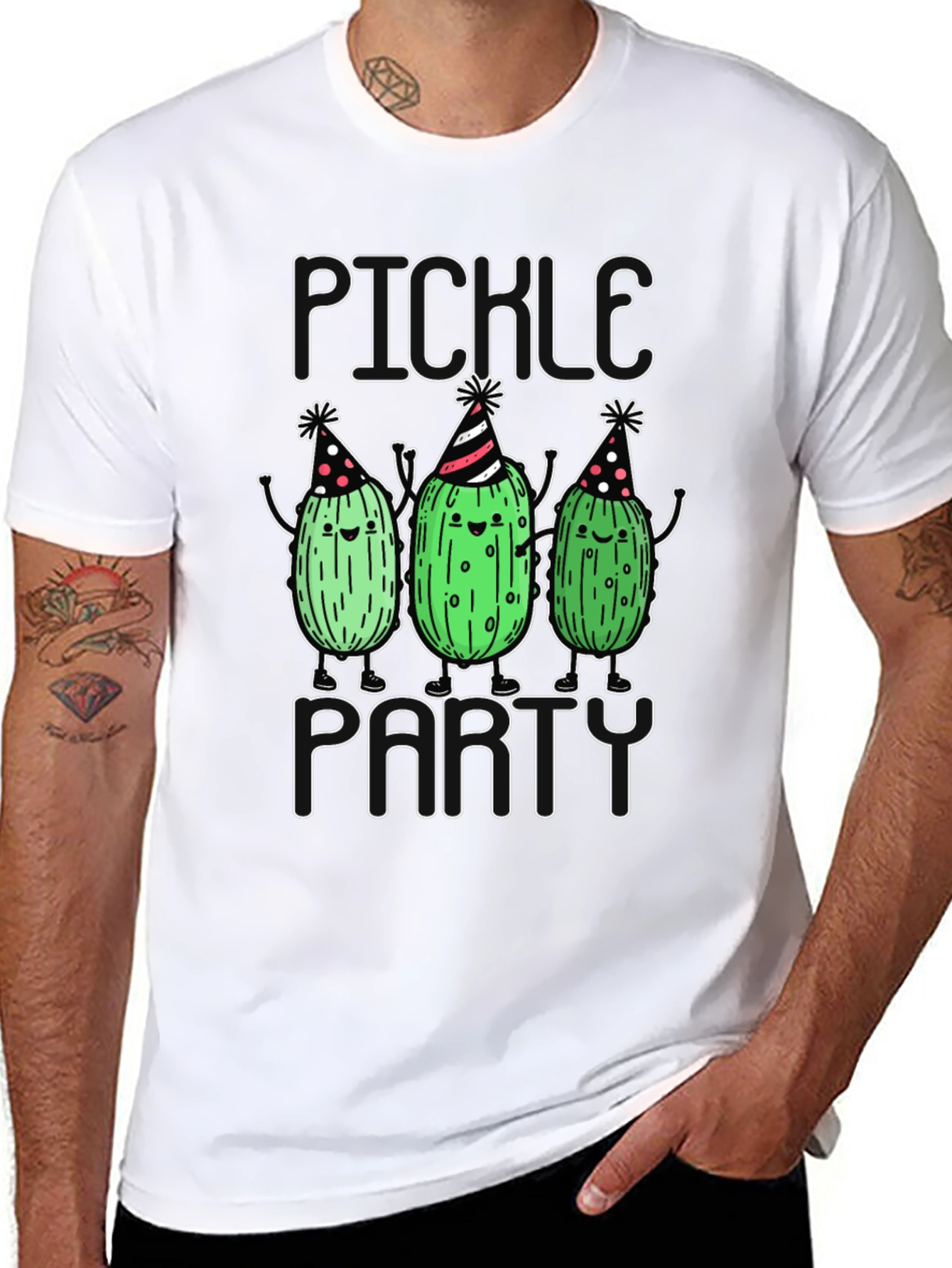 Pickle Party T-Shirt - Funny Cartoon Design