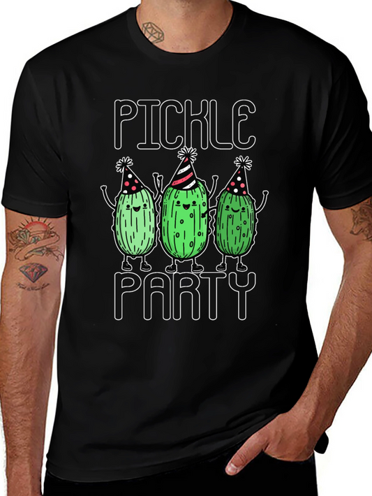 Pickle Party T-Shirt - Funny Cartoon Design