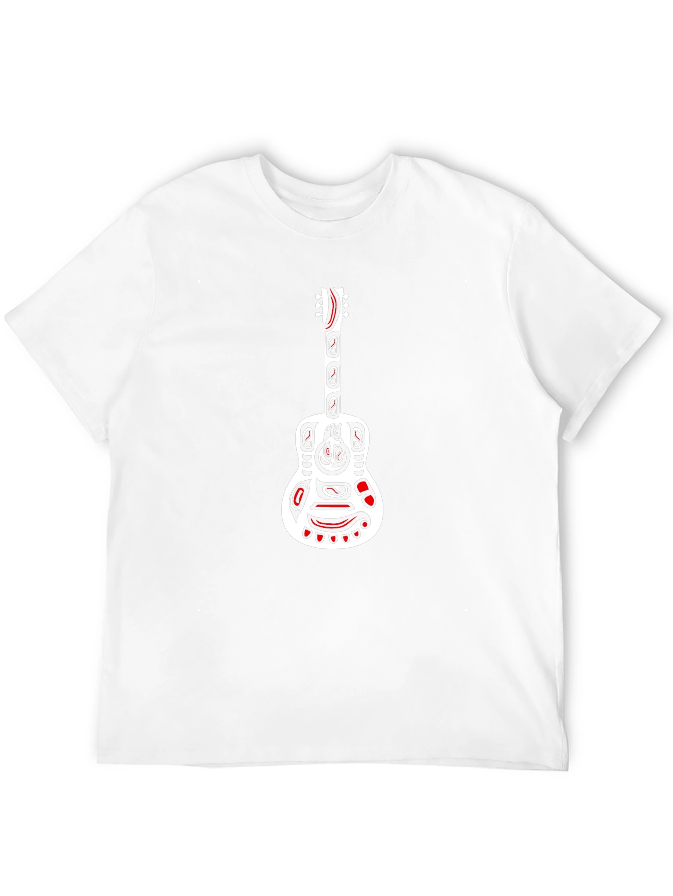 Tribal Guitar Graphic Black T-Shirt