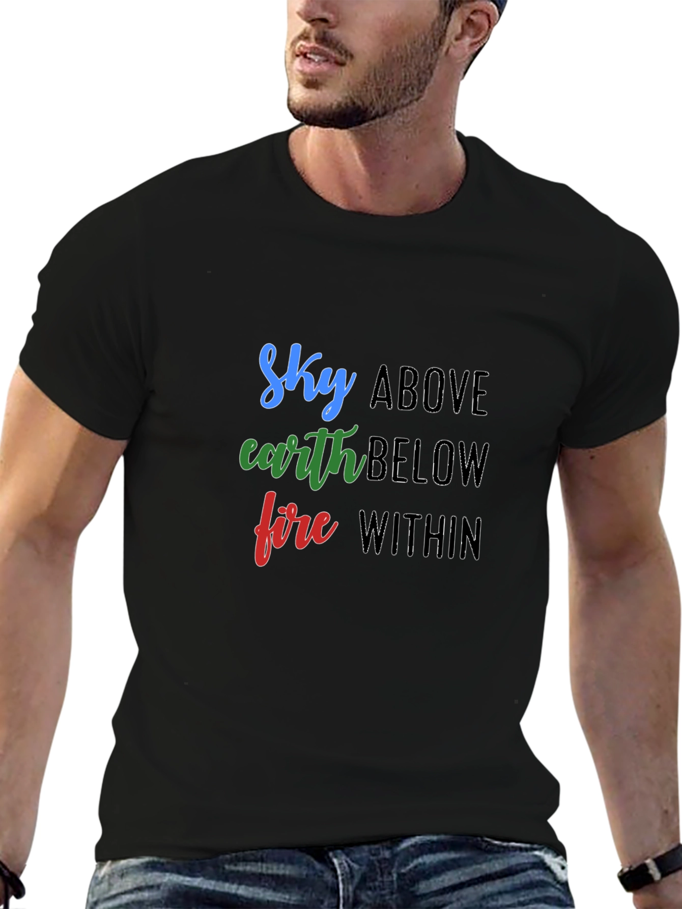 Sky Earth Fire T-Shirt - Elemental Graphic Tee