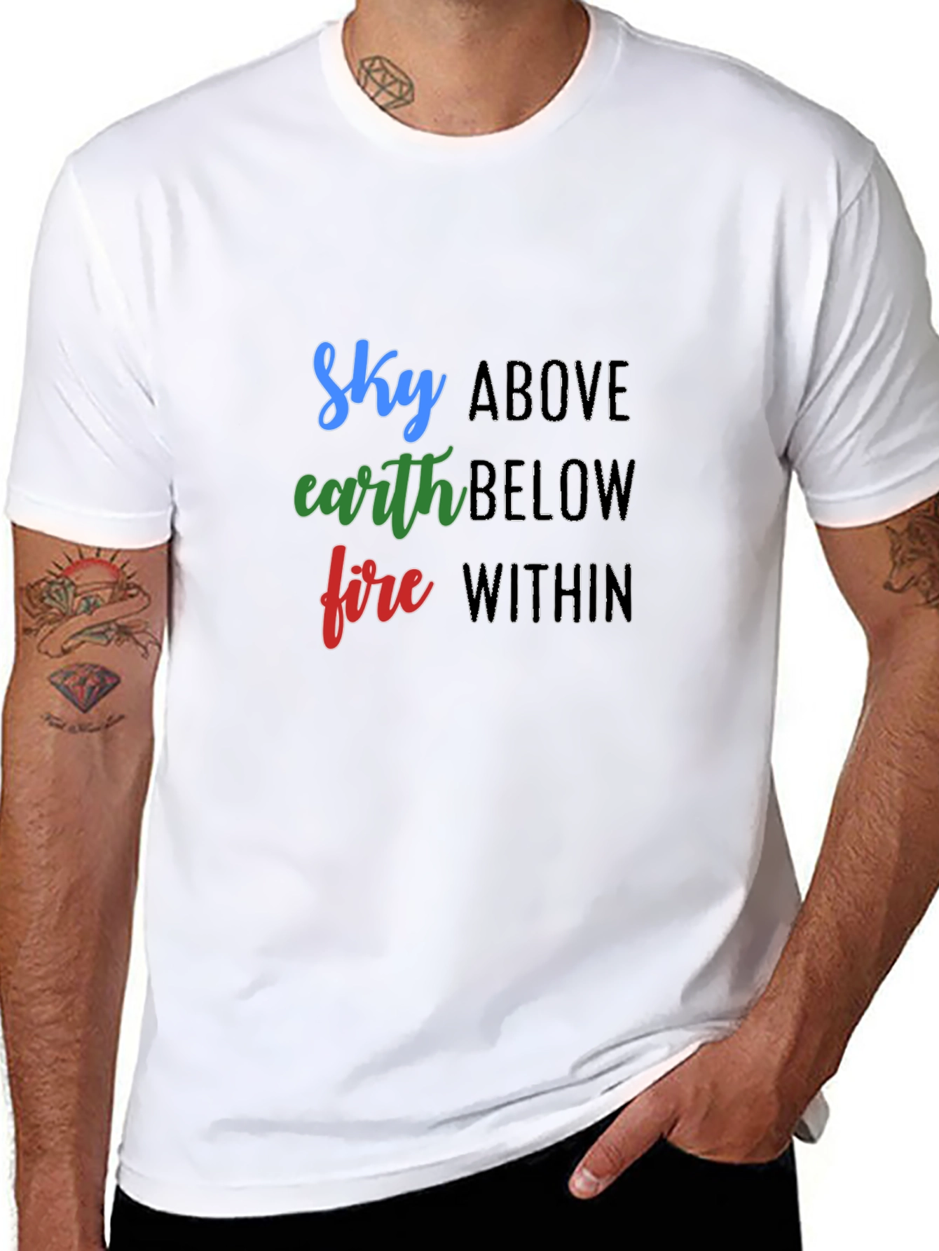 Sky Earth Fire T-Shirt - Elemental Graphic Tee