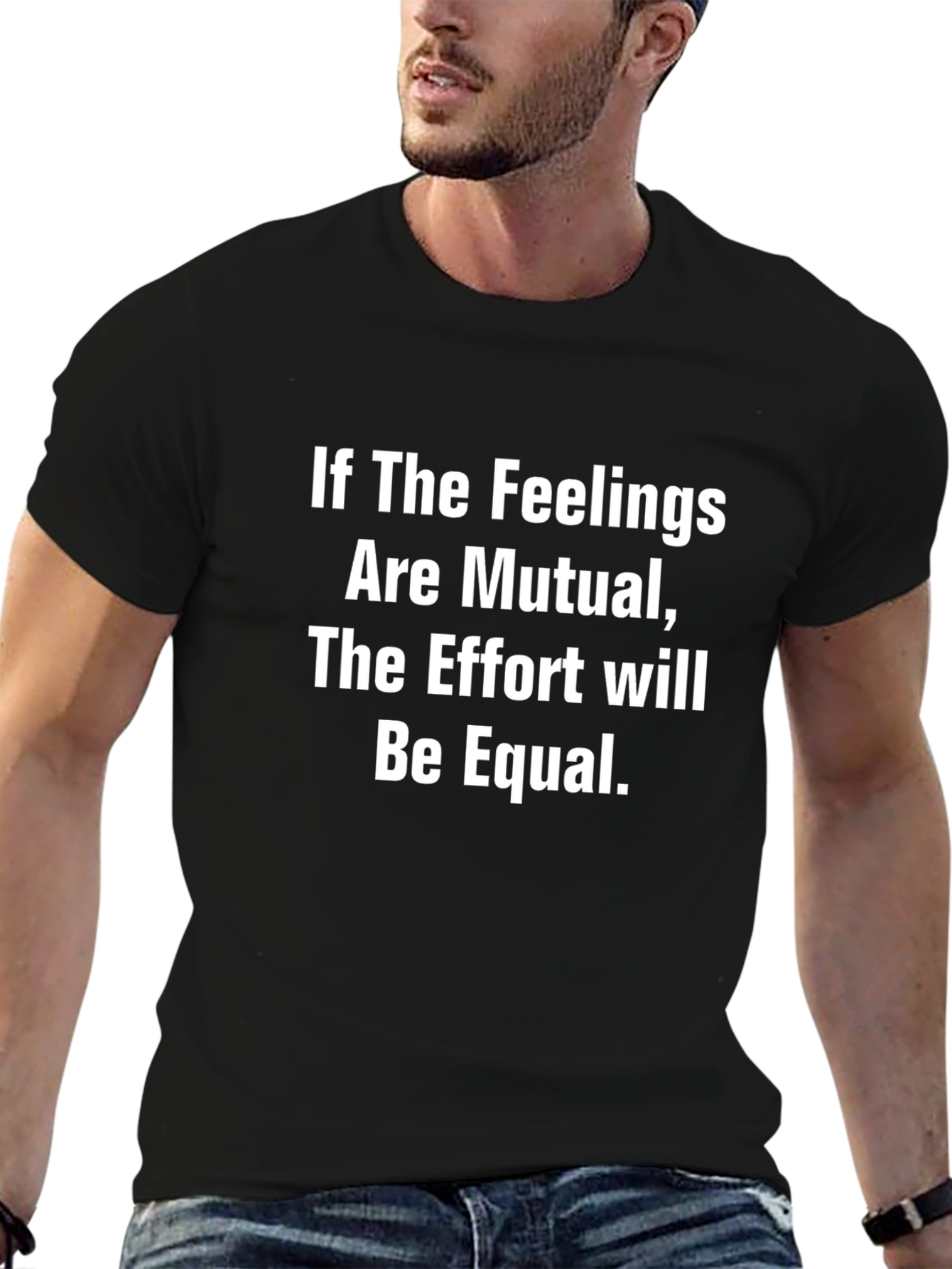 Mutual Feelings Equal Effort Black Graphic Tee