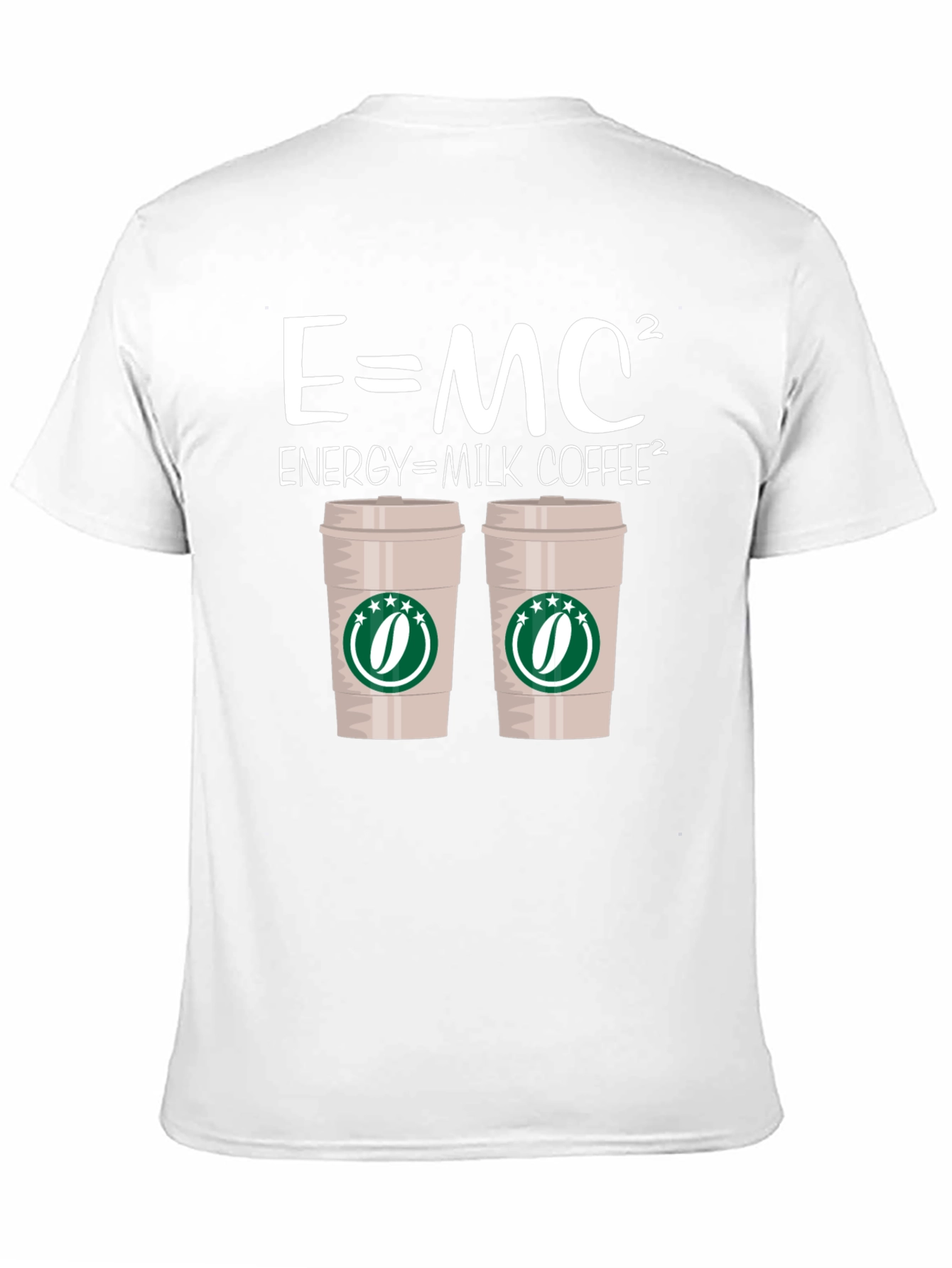 E=MC² Energy = Milk Coffee² Black T-Shirt