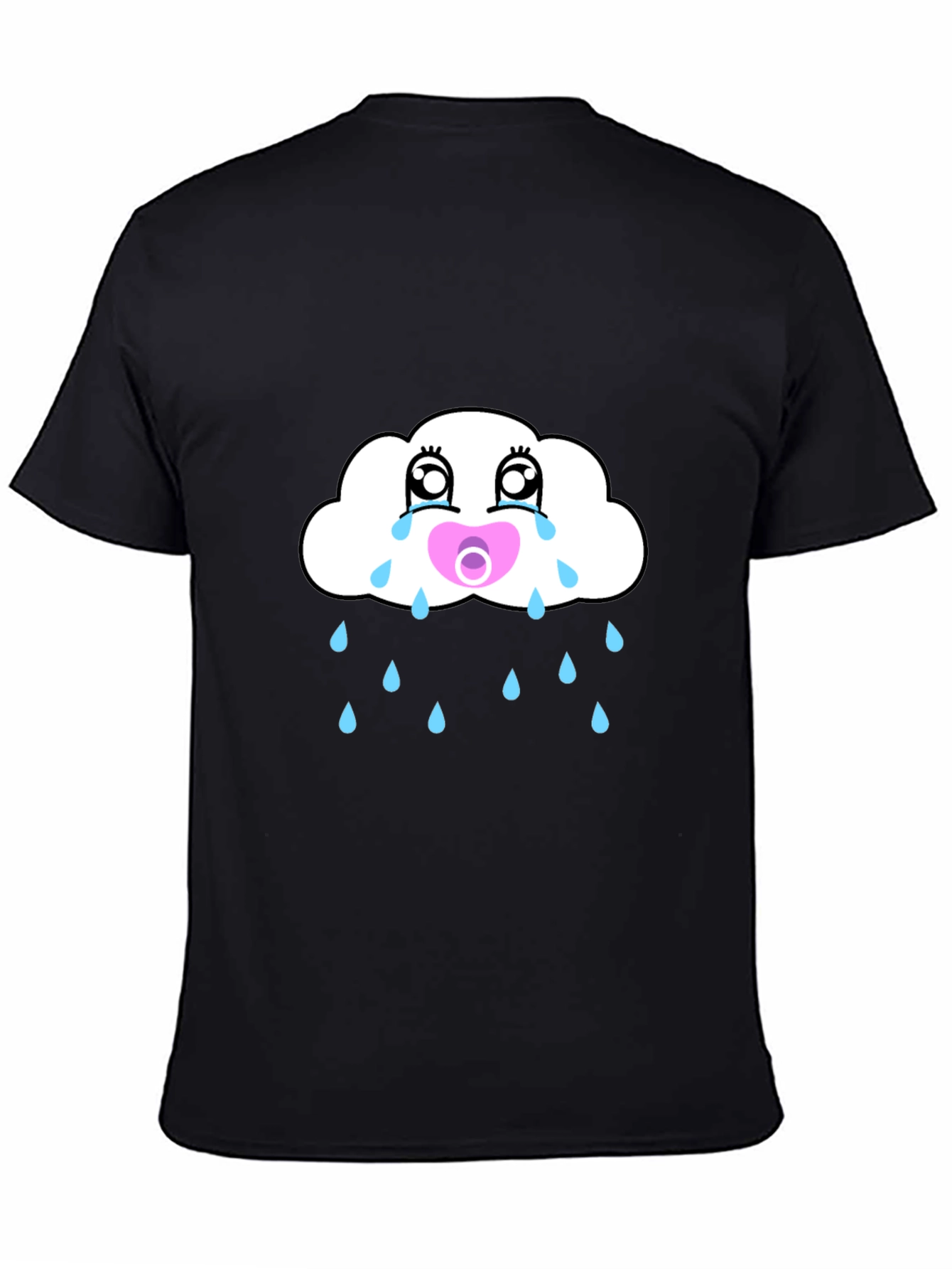 Crying Cloud Pacifier Mens Graphic Tee