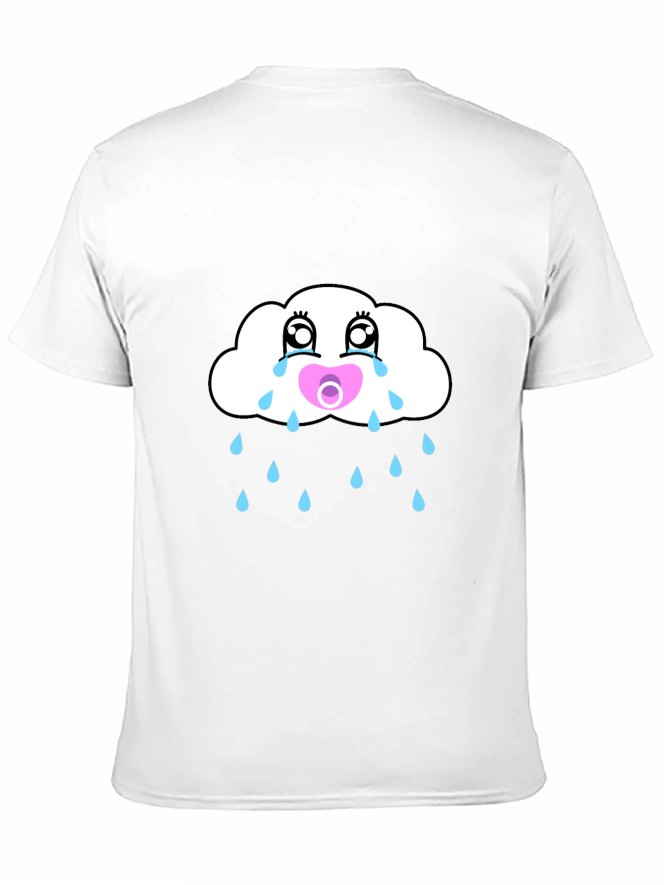 Crying Cloud Pacifier Mens Graphic Tee