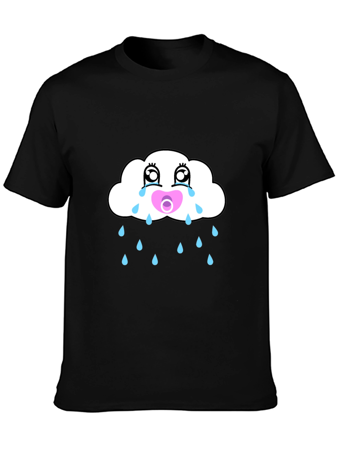 Crying Cloud Pacifier Mens Graphic Tee