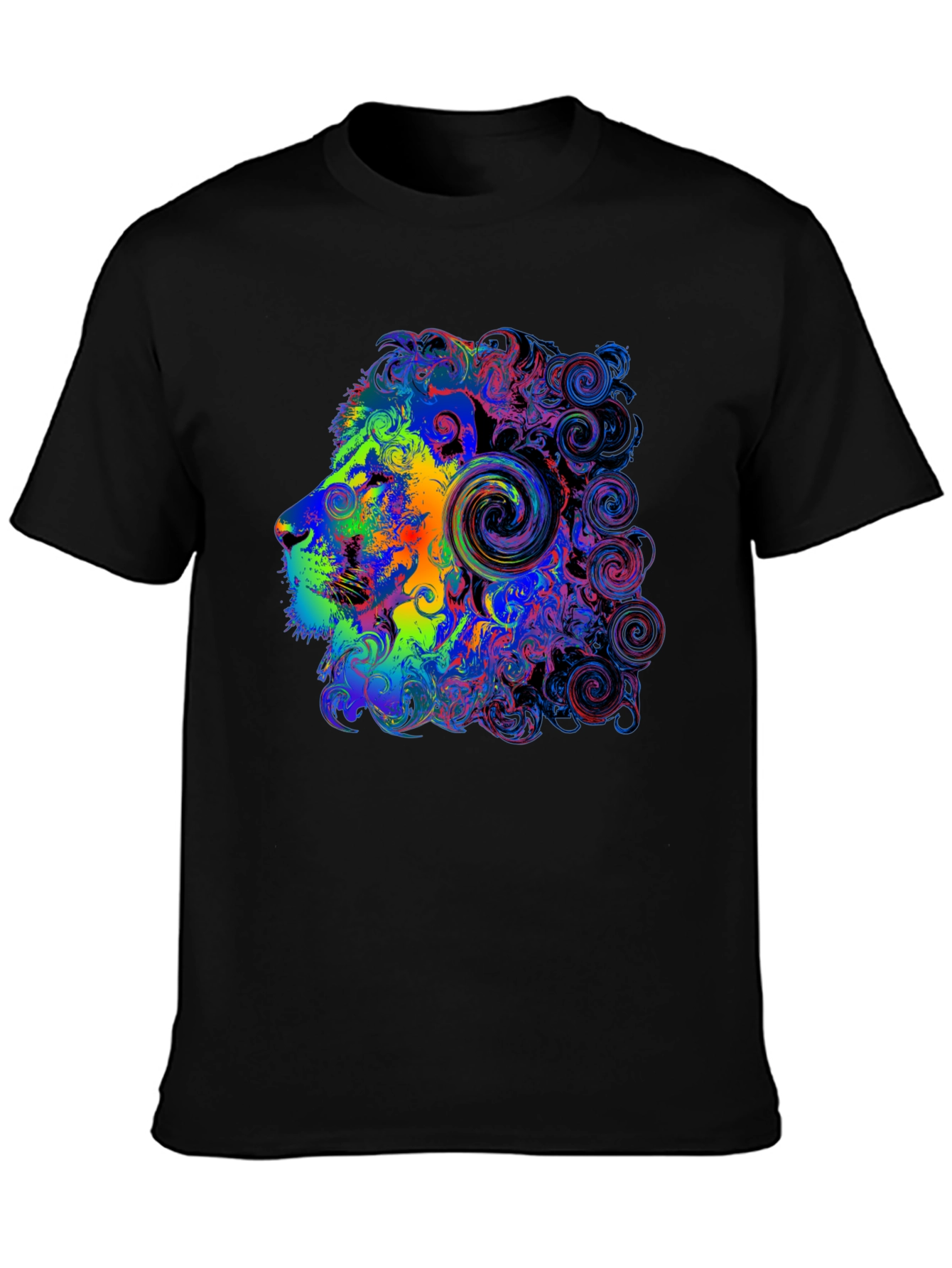 Psychedelic Lion Head Graphic Tee