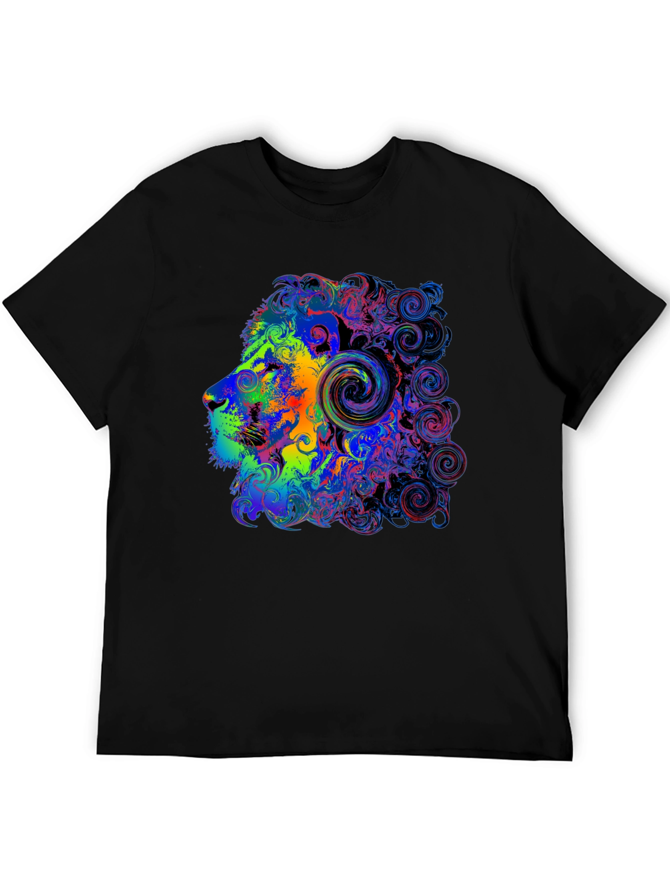Psychedelic Lion Head Graphic Tee