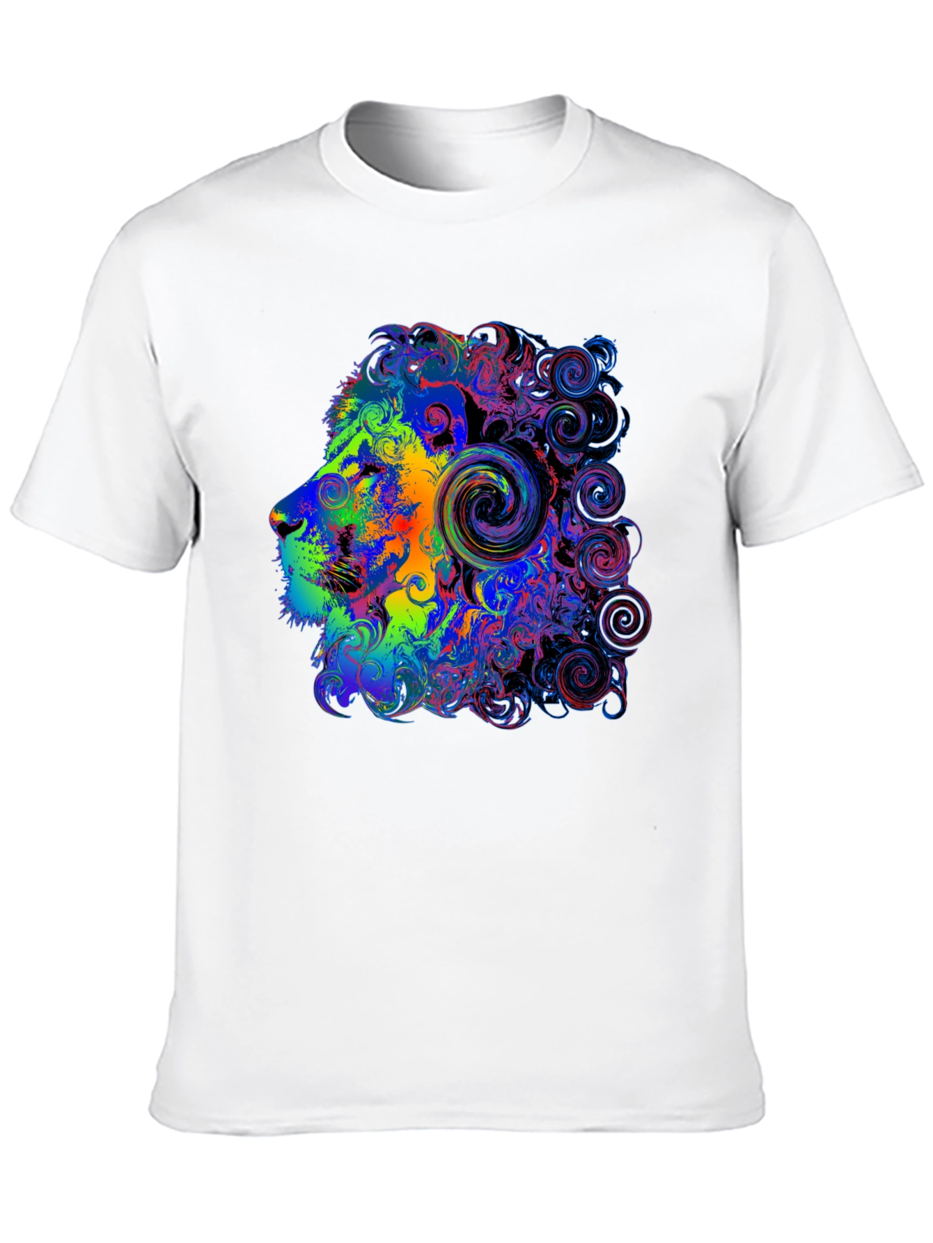 Psychedelic Lion Head Graphic Tee