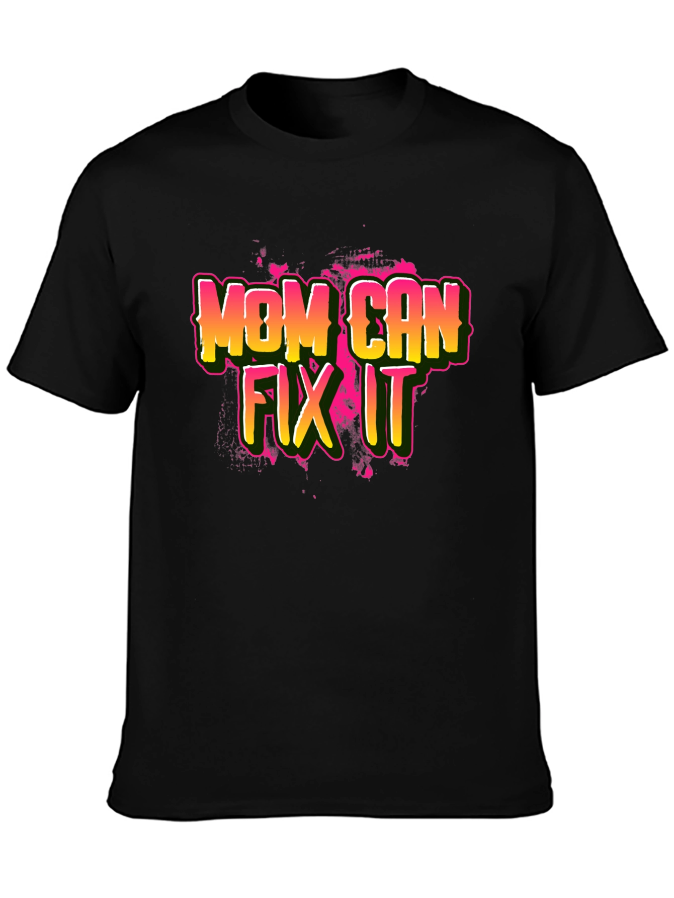 Mom Can Fix It Black T-Shirt