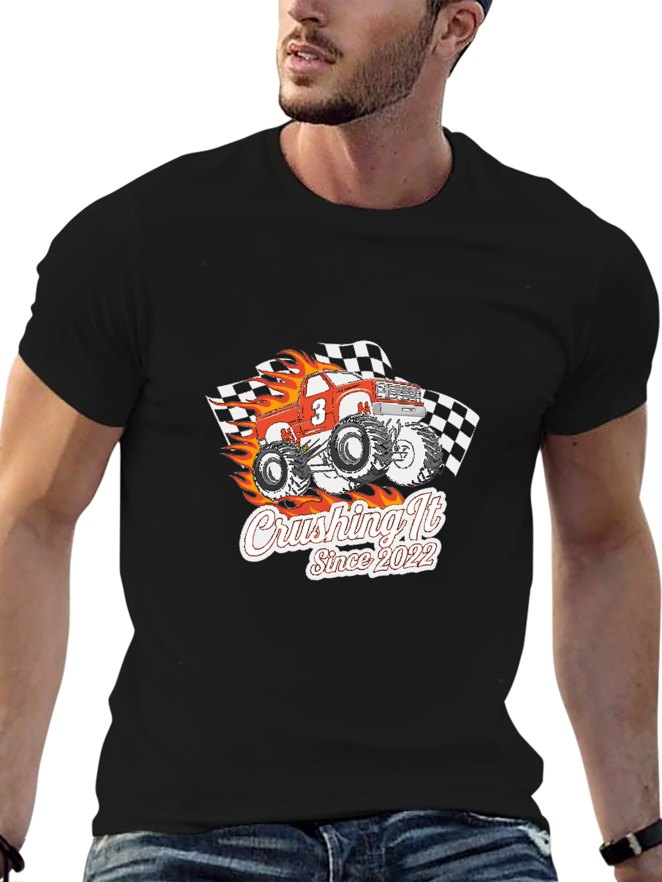 Crushing It Since 2022 Monster Truck Graphic T-Shirt