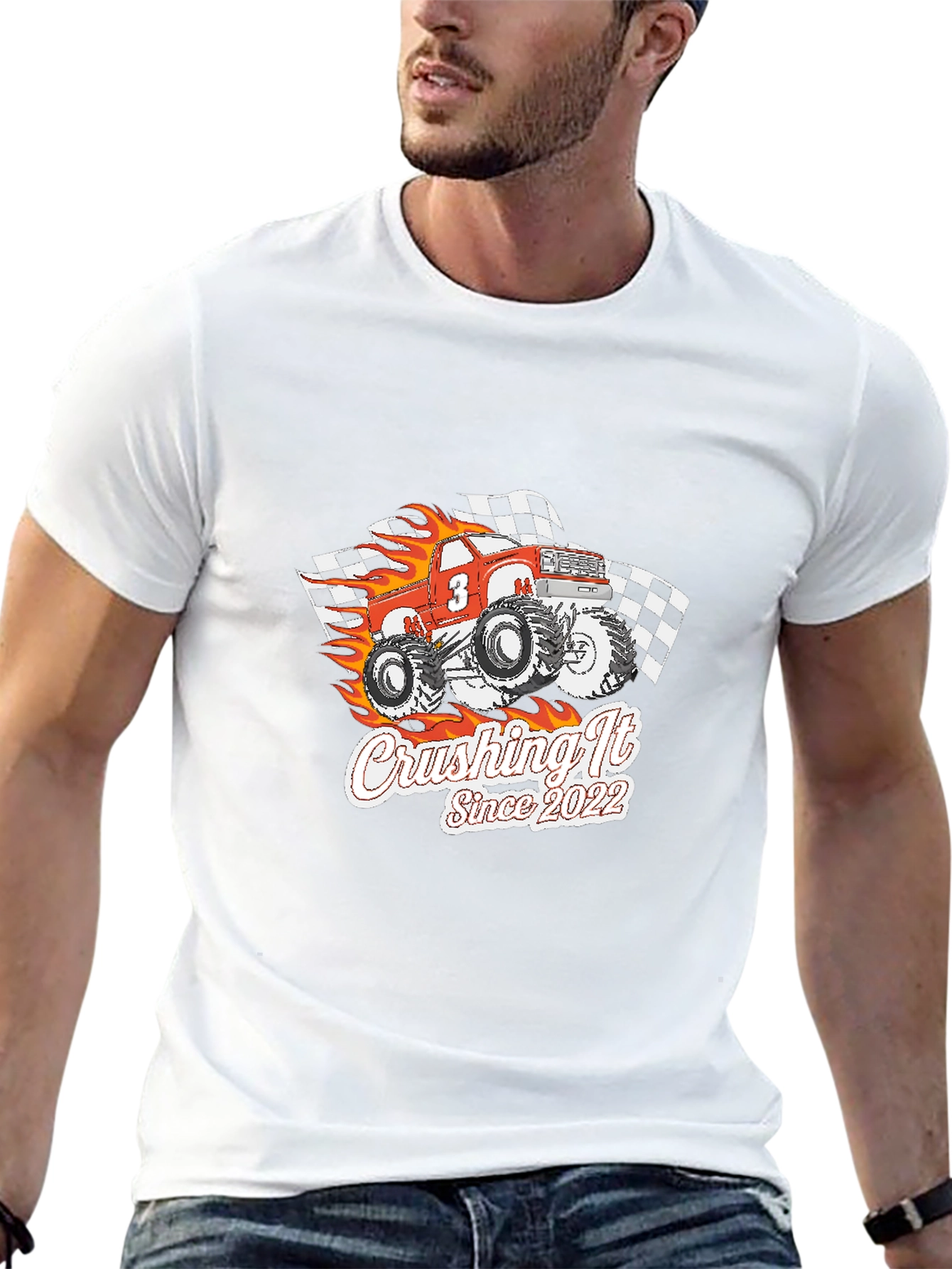 Crushing It Since 2022 Monster Truck Graphic T-Shirt