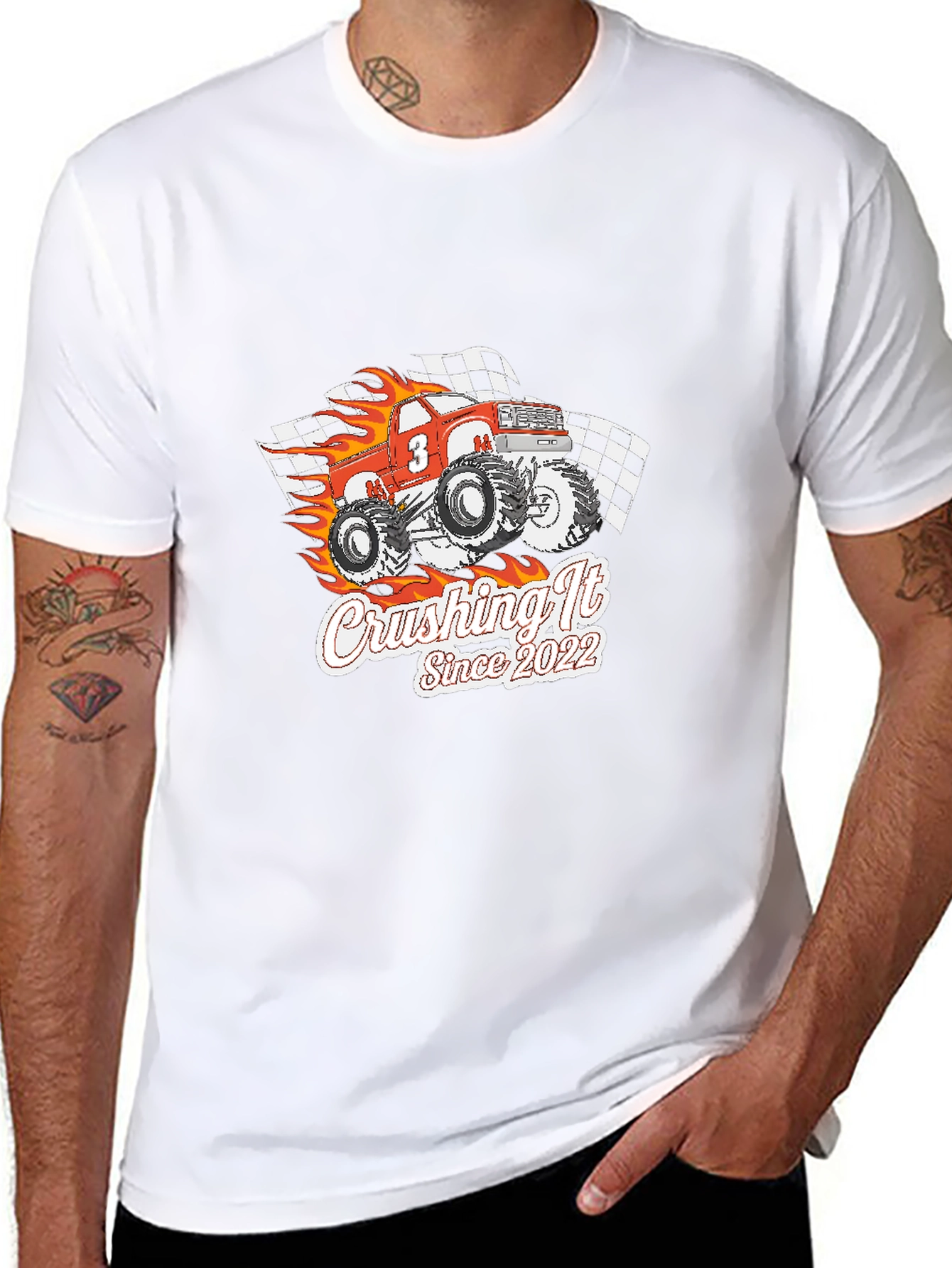 Crushing It Since 2022 Monster Truck Graphic T-Shirt