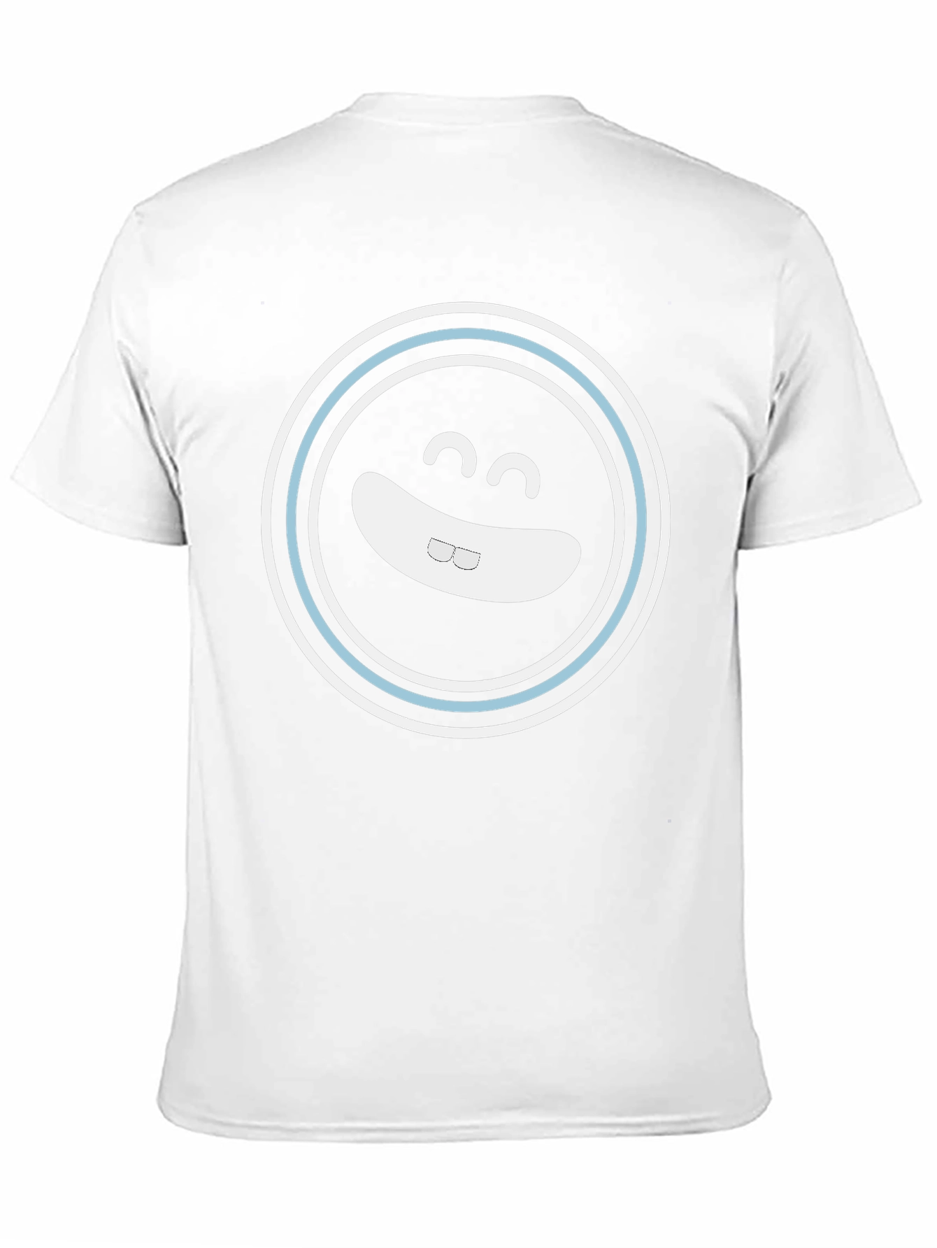 Smiling Face Graphic Tee - Black Cotton Blend Shirt