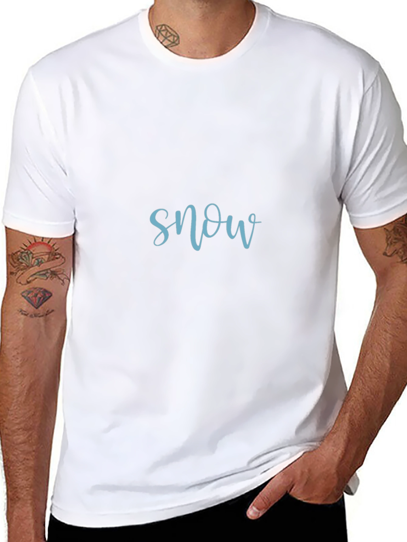 Snow Graphic T-Shirt - Soft Cotton Blend