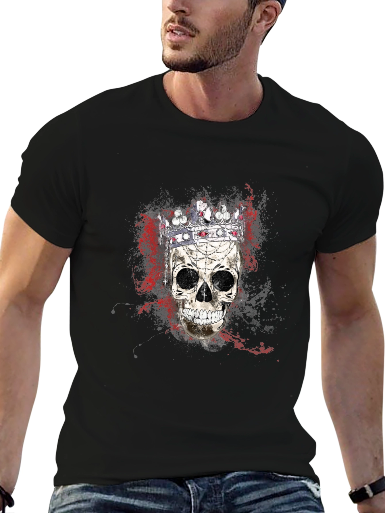Skull King Graphic Tee - Mens Black T-Shirt