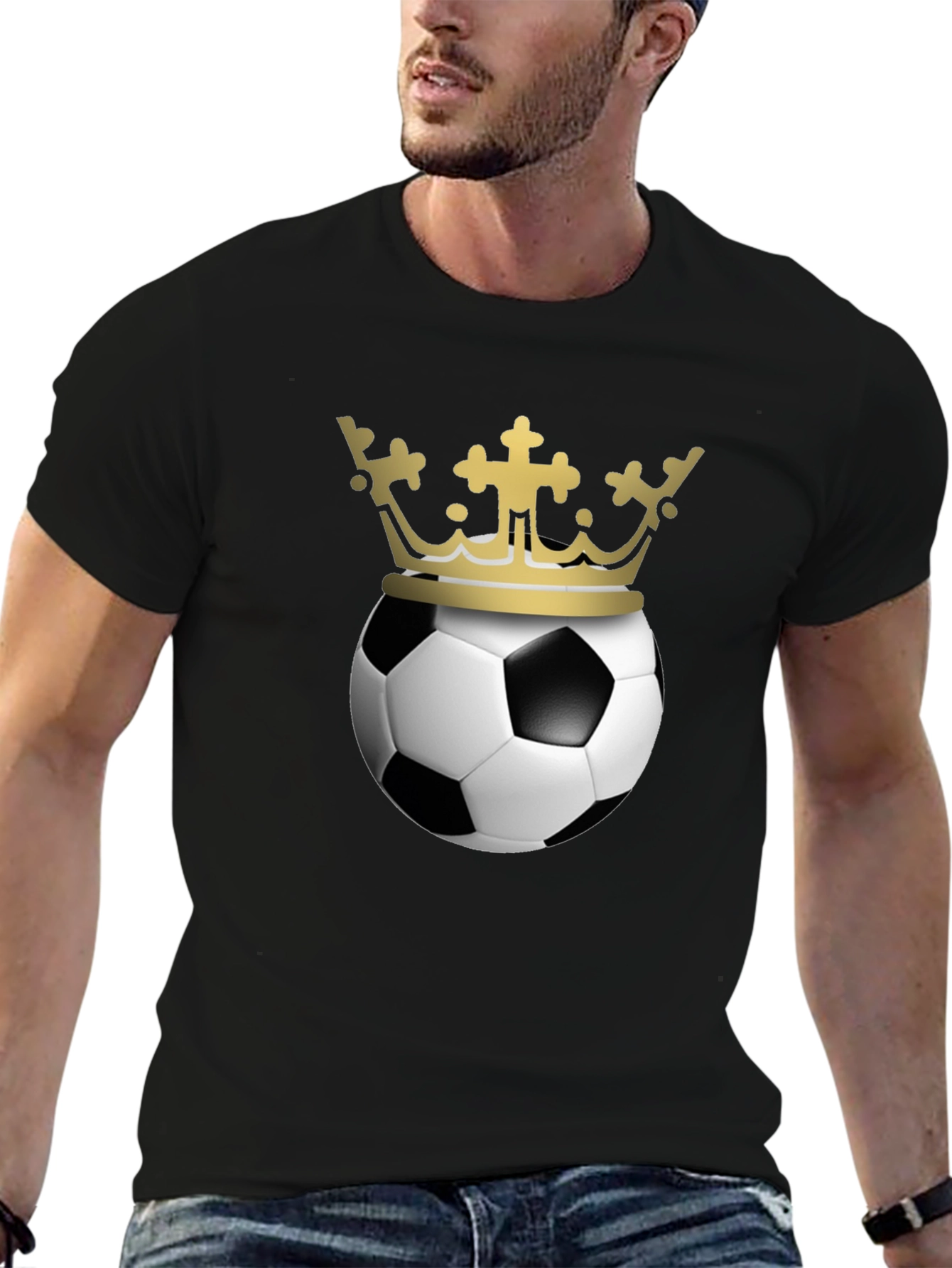 Soccer King Black T-Shirt