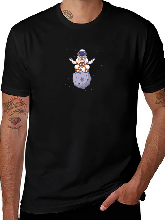 Meditating Astronaut T-Shirt - Cosmic Zen