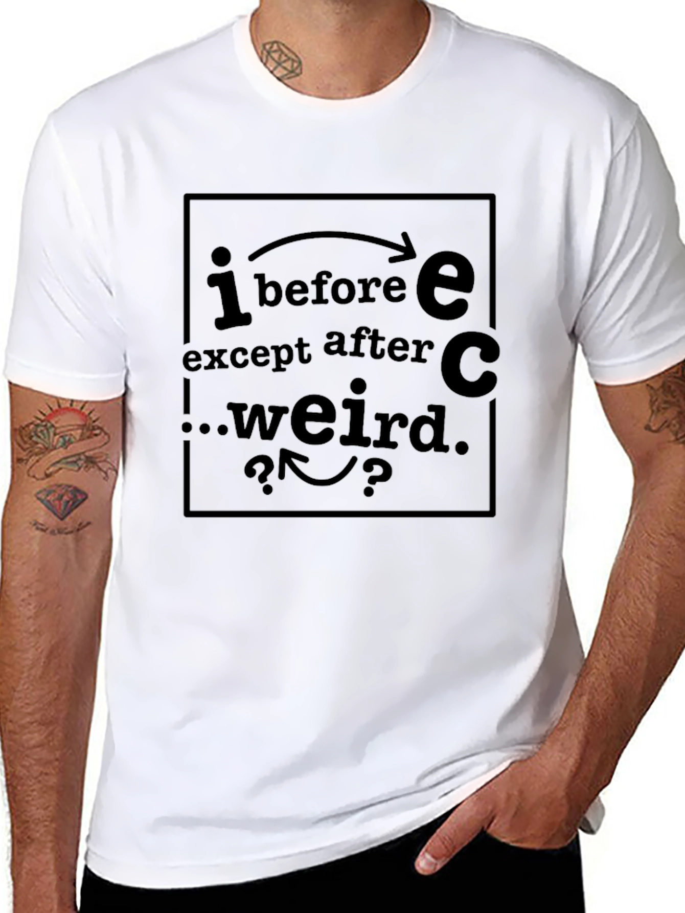 I Before E Except After C Funny T-Shirt