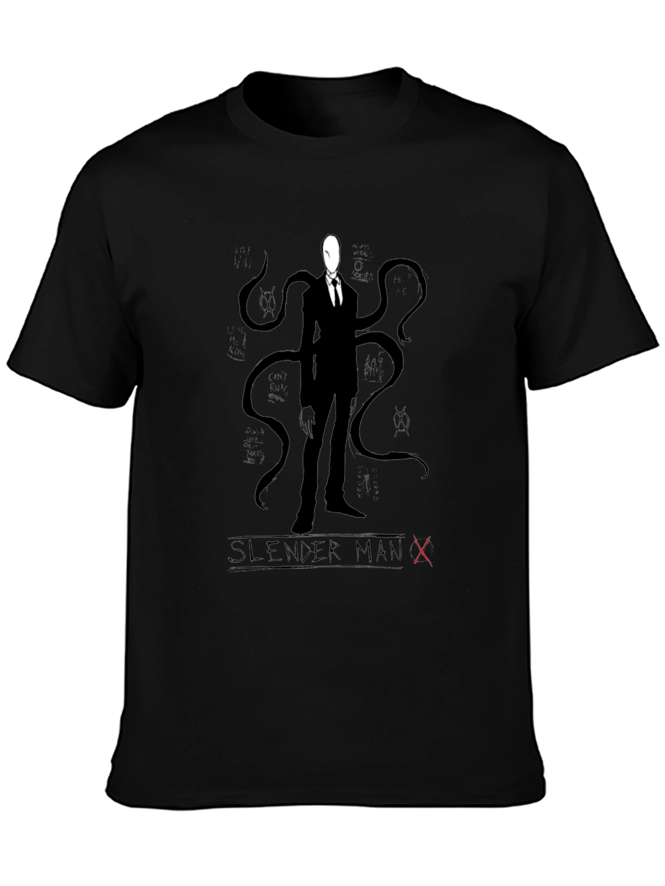 Slender Man Black Graphic Tee