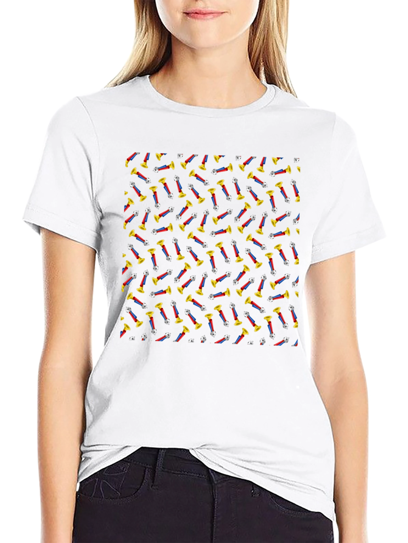 Retro PEZ Dispenser Pattern Black T-Shirt