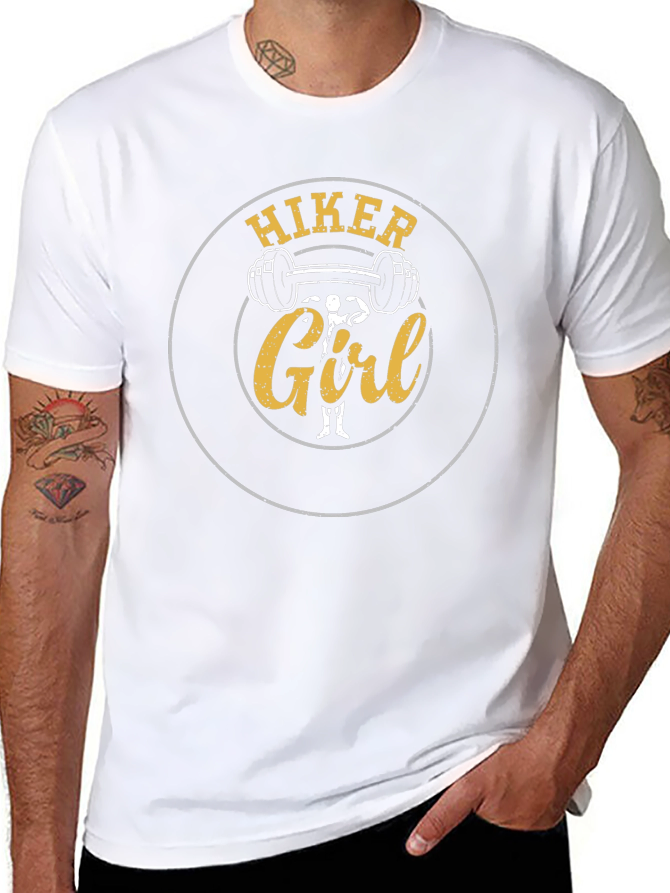 Hiker Girl Black T-Shirt