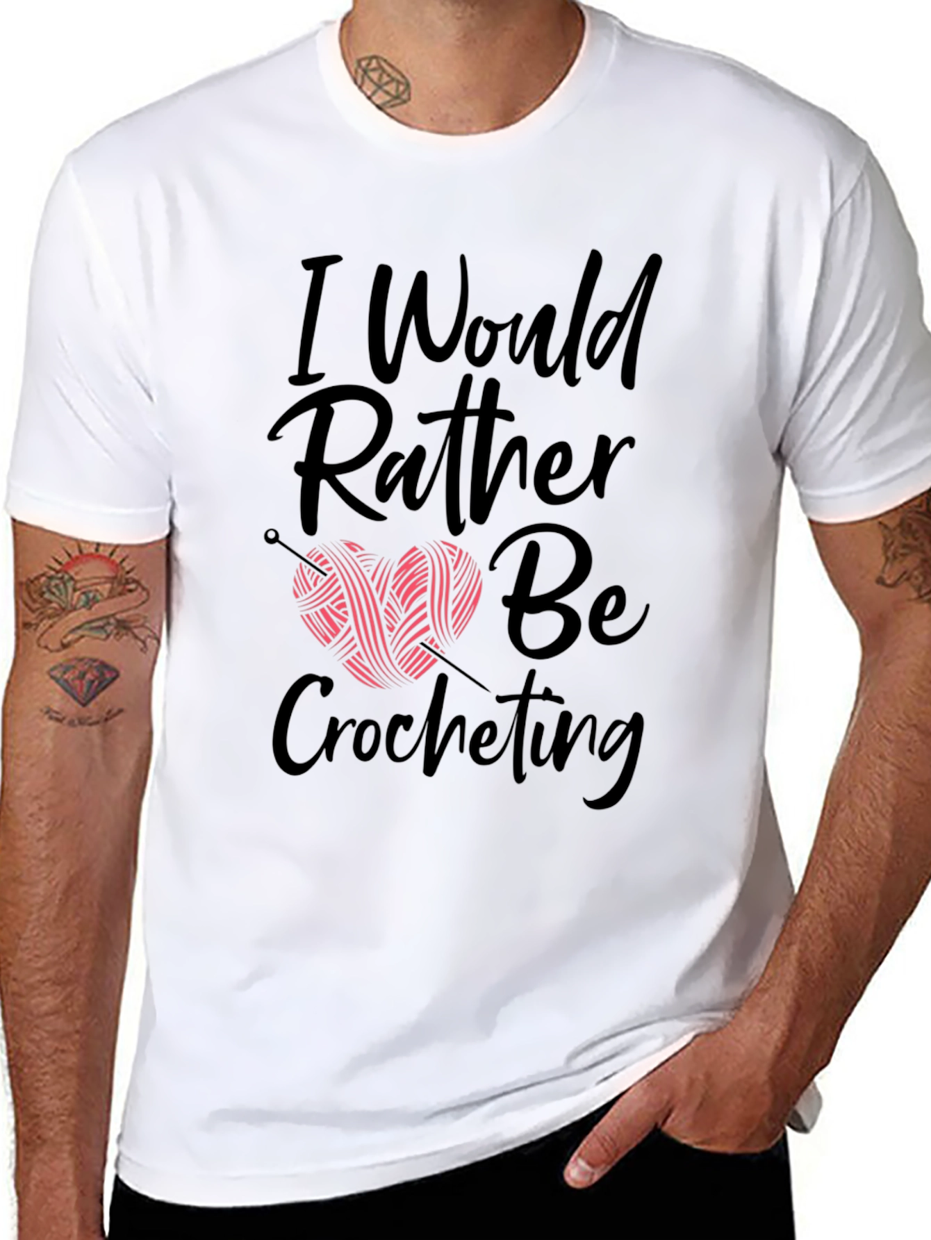 Crochet Lovers T-Shirt - I Would Rather Be Crocheting