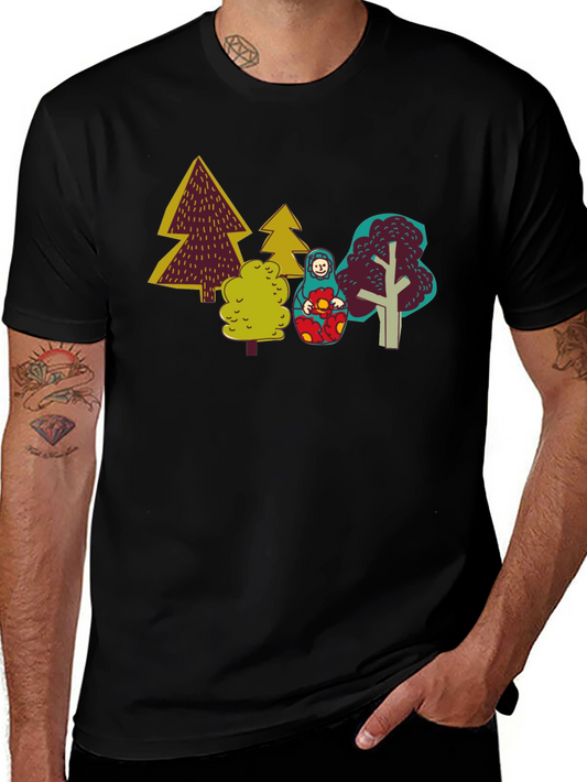 Unique Forest Matryoshka Doll Graphic Tee