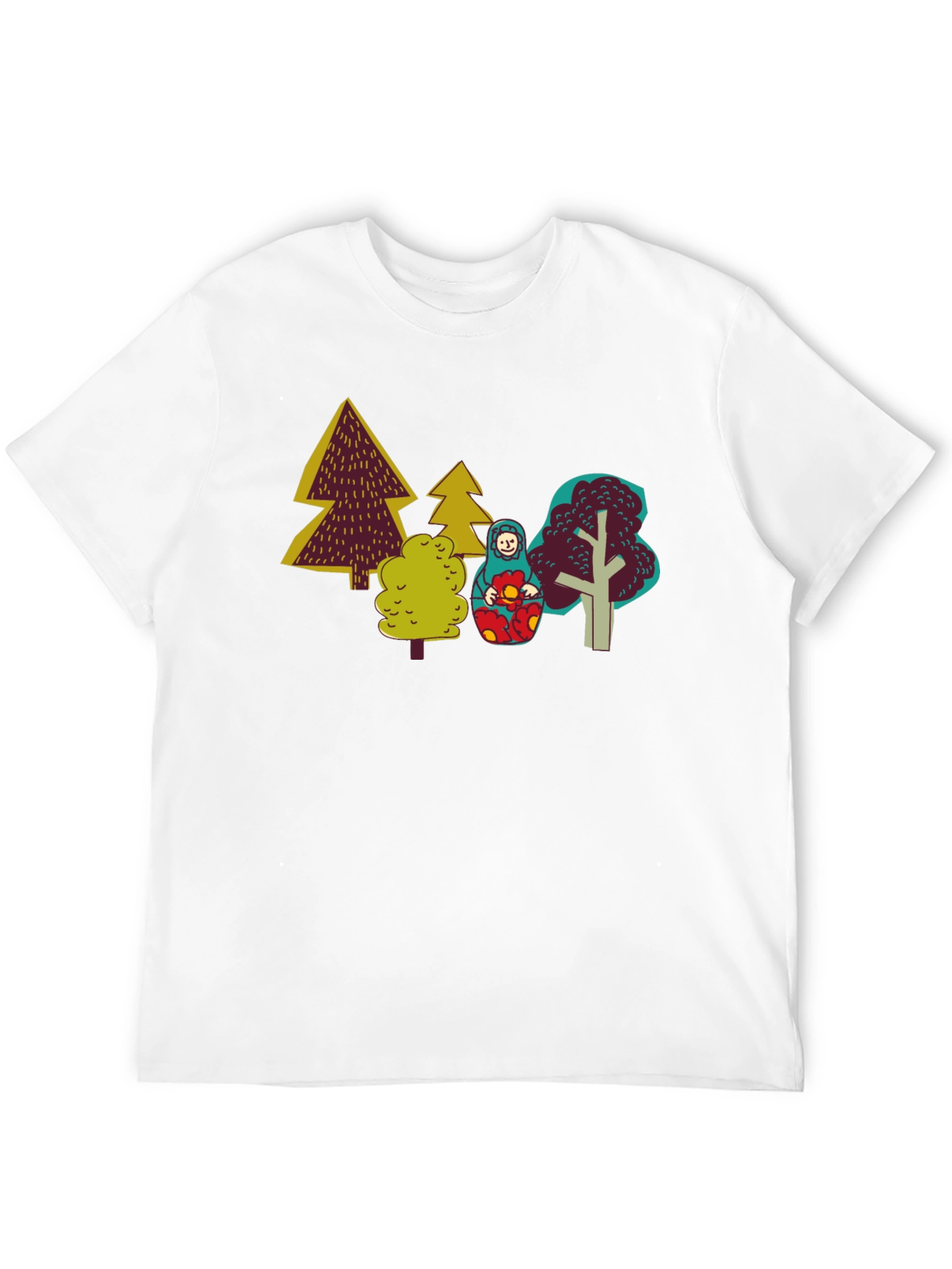 Unique Forest Matryoshka Doll Graphic Tee